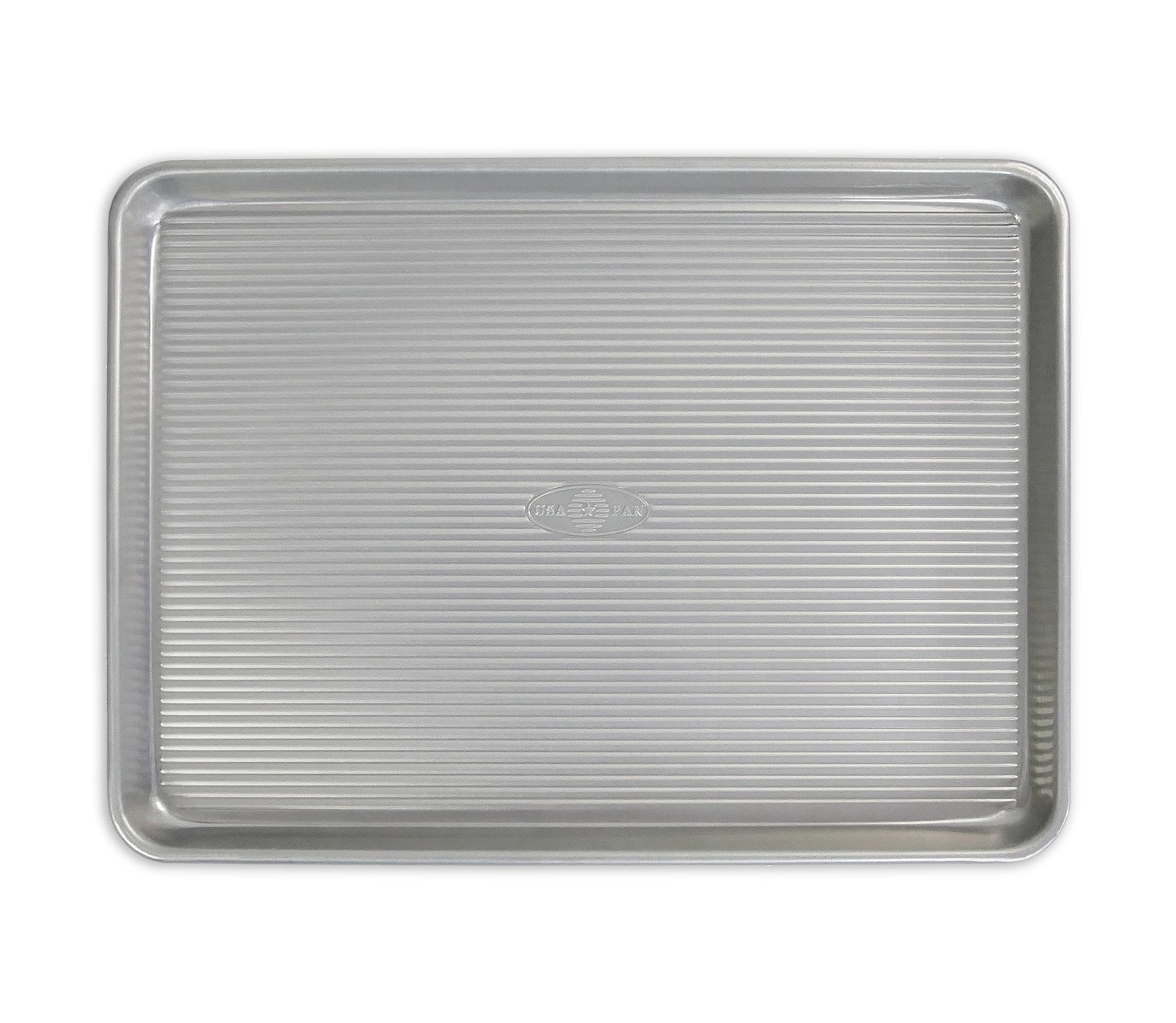 USA Pan Bakeware Half Sheet Pan, Warp Resistant Nonstick Baking Pan, Made in the USA from Aluminized Steel 17.75 x 12.75 x 1