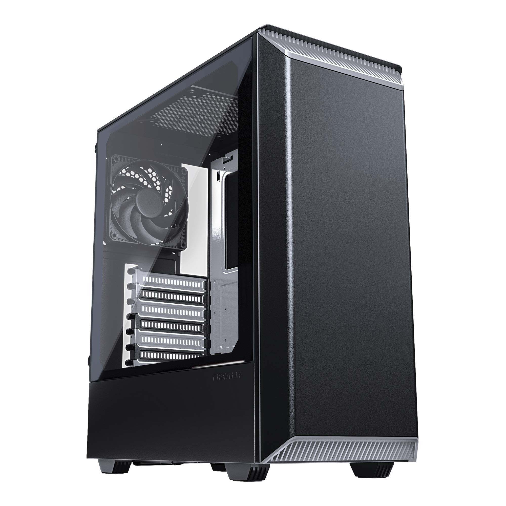 Phanteks PH-EC300PTG_BW Eclipse P300 Tempered Glass Steel ATX Mid Tower Case Black/White