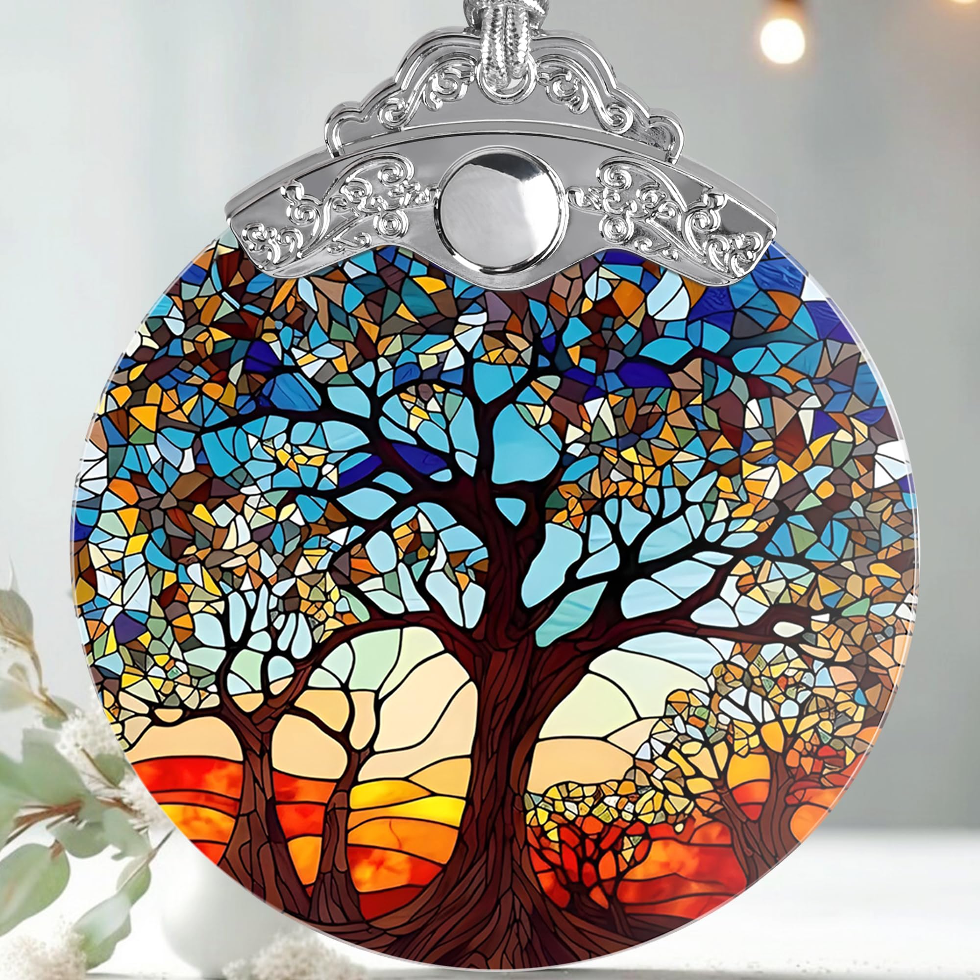 JocideaChristmas Ornament, Tree of Life, Tree of Life, Tree of Life, Colorful Glass Ornament, Tree of Life Gifts, Holiday Decorations and Christmas Gift Ideas