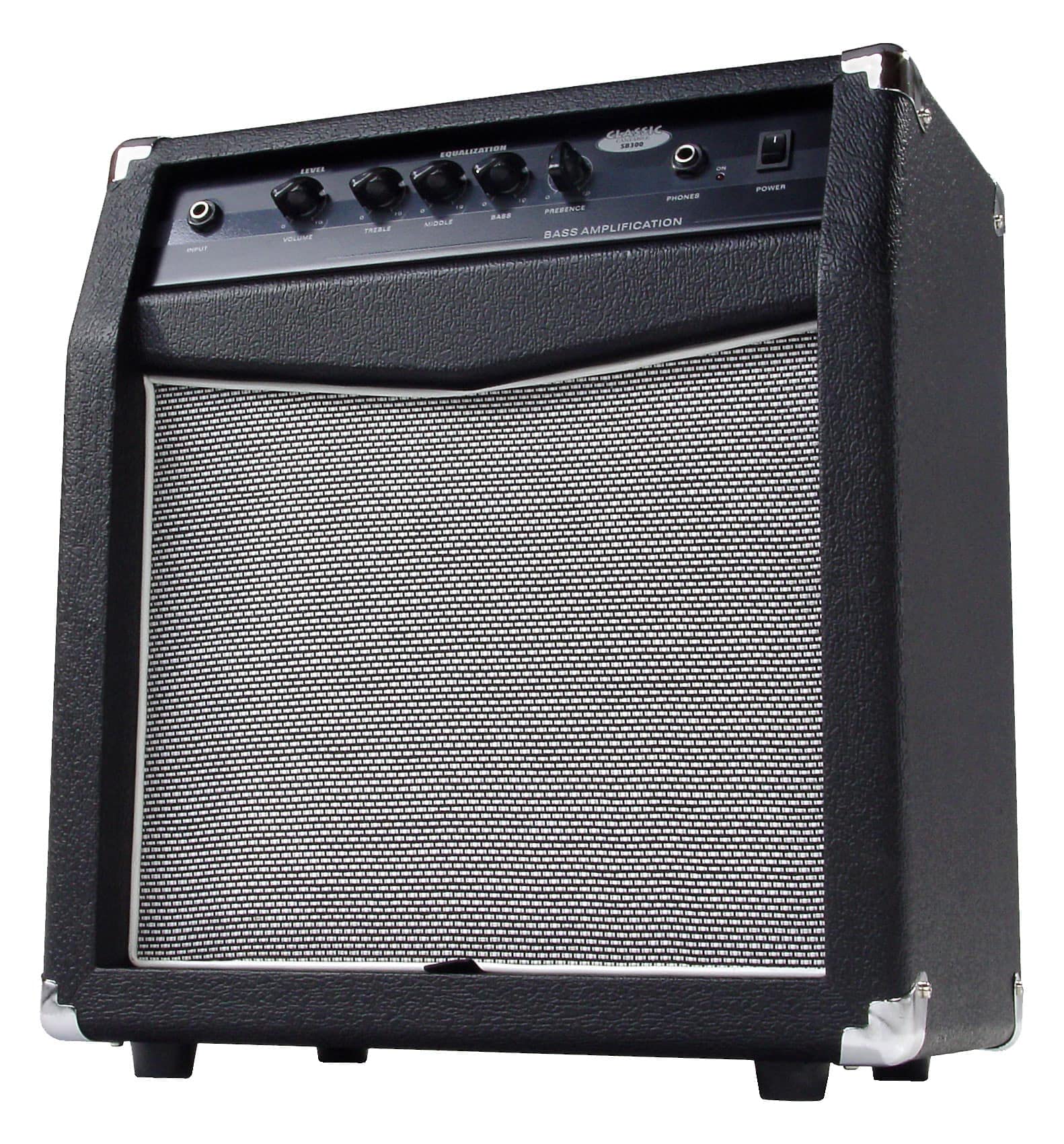 Classic CantabileSB-300 Bass Combo Amplifier with 60 Watt, 10 Inch Speaker, 4-Band Equalizer, Bass Reflex Housing