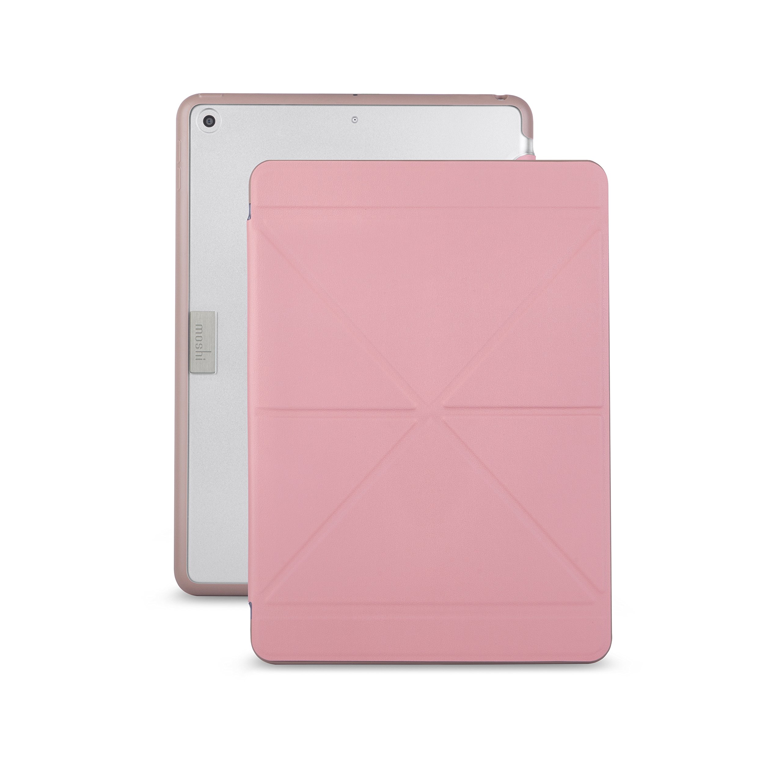 Moshi  H-056302 Versa Cover Origami Case For 9.7 Inch Ipad 2018 And 2017, Smart & Foldable, 3 Viewing Angles, Auto Sleep/Wake, Magnetic Attachment - Sakura Pink (Pack Of 1)