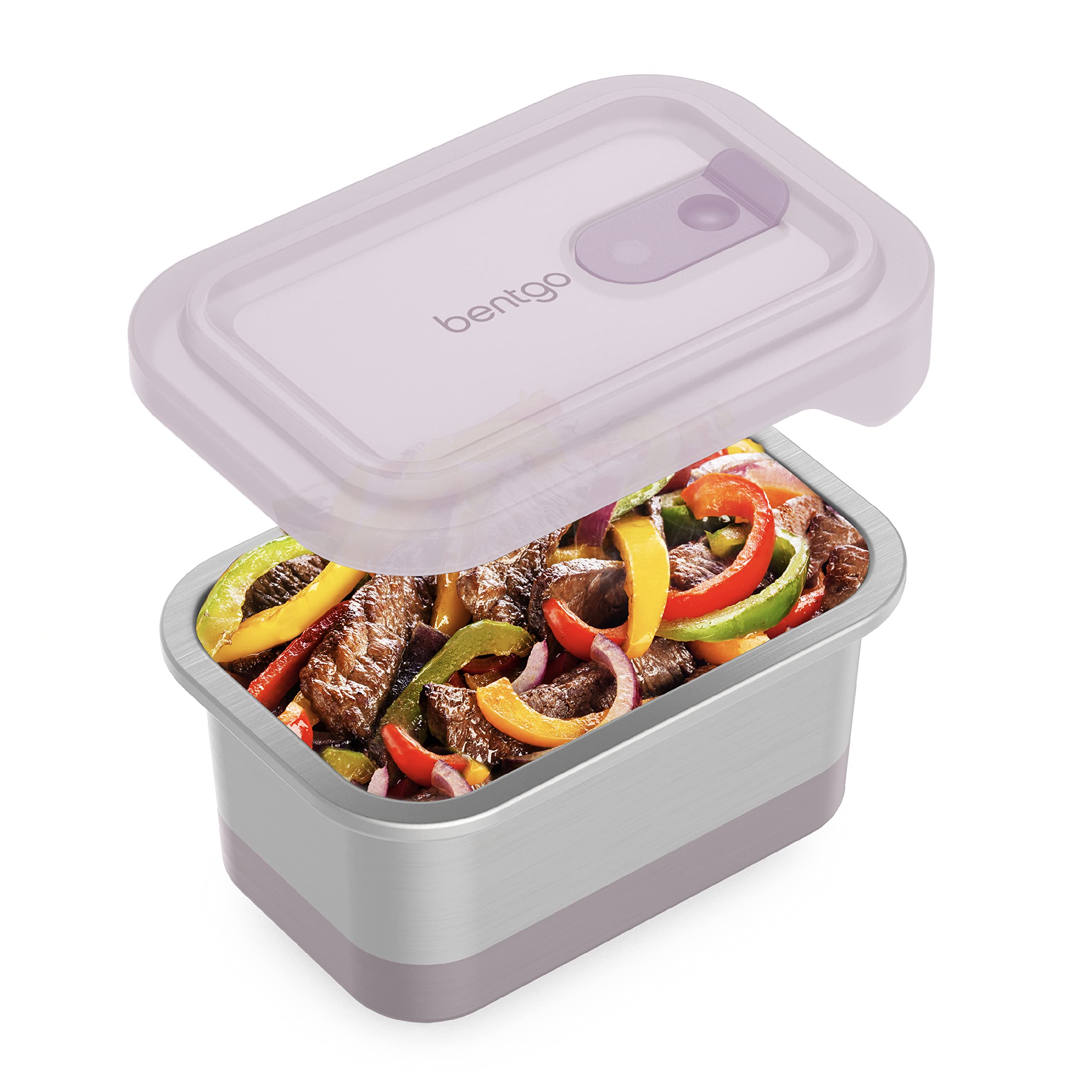 BentgoMicroSteel® Heat & Eat Container - Microwave-Safe, Sustainable & Reusable Stainless Steel Food Storage Container with Airtight Lid for Eco-Friendly Meal Prepping (Lunch Size - 3 Cups)