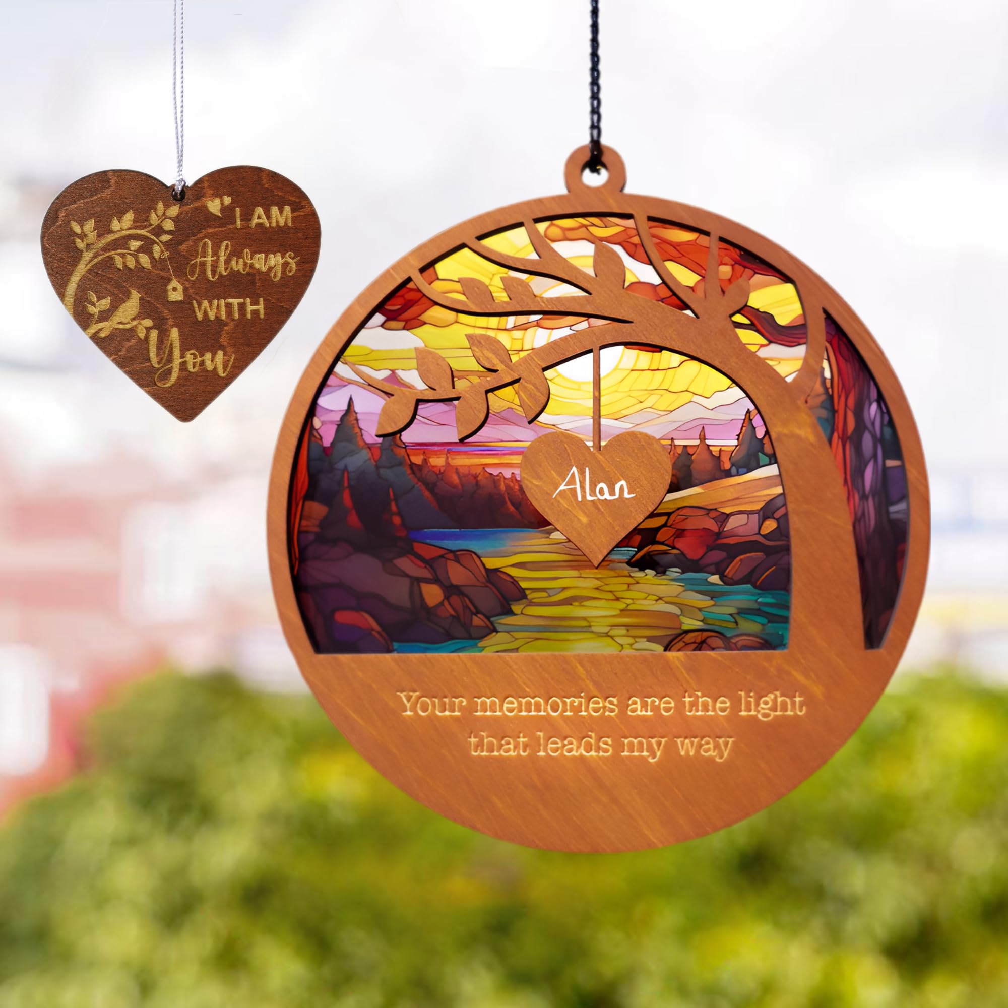 Memorial Suncatcher Loved One Bereavement Gifts for Loss of Mom Dad Gift Idea for Grandma Granda Mama Dada Cardinal Ornaments Hanging Decoration HU-M1-WAL-6-B14-Q2