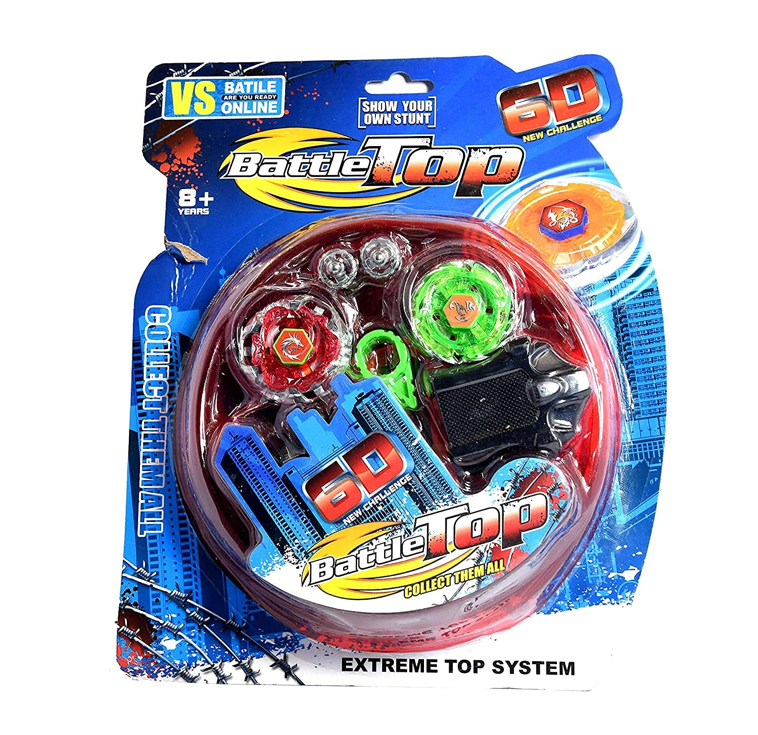 Metal Fusion for Kids,Boys,Girls Spinning Beyblades Toy Plastic Compatible Special Combo Set 4D 3D with Beautiful Design Fury Indoor & Outdoor Game 2+ Years (Multi Color) (3D Beyblades)