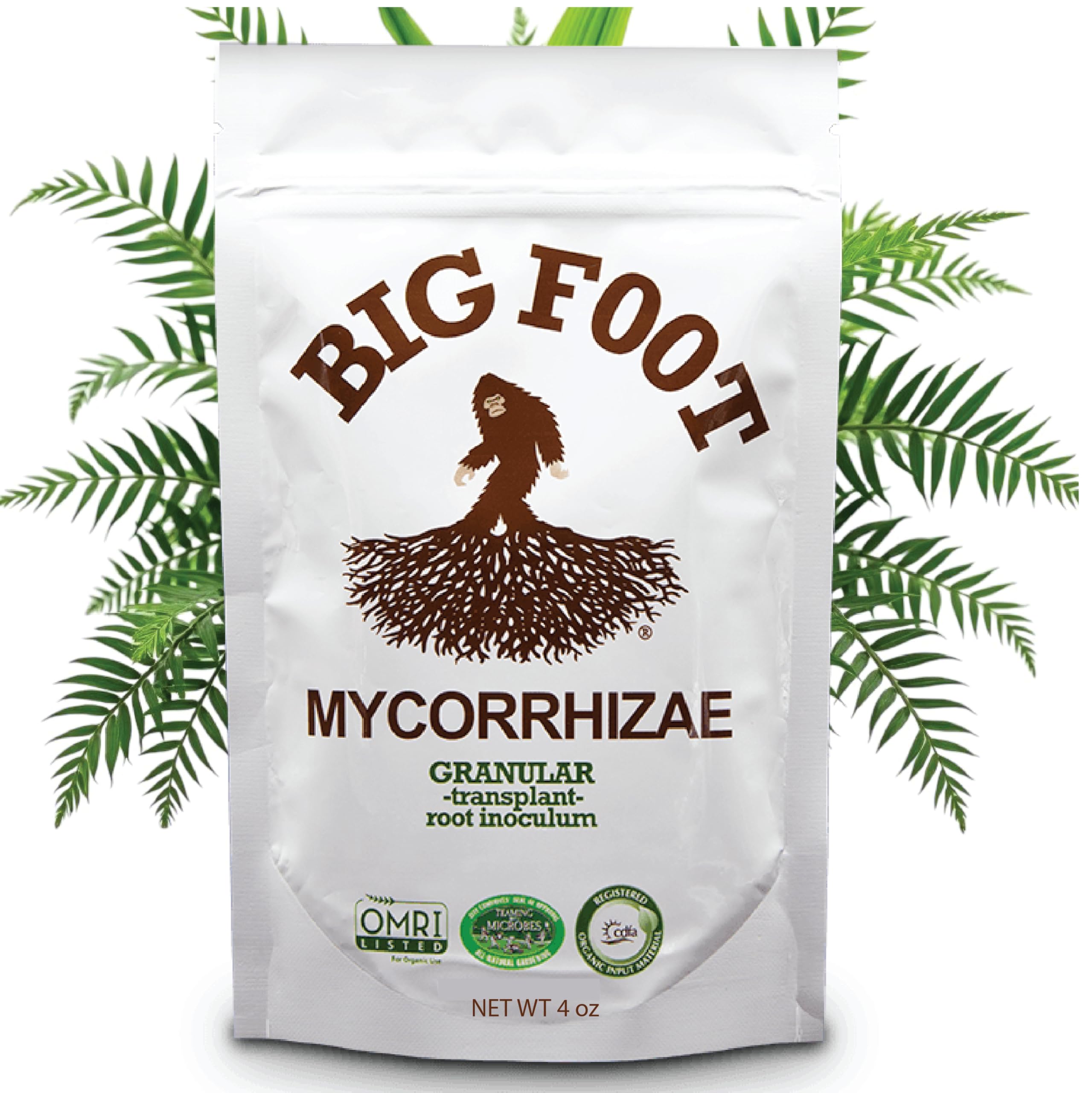 Big Foot Mycorrhizae - Double Your Plant Size – Easy to Use – Made in USA – Treats 30 Plants (7,500 mycorrhizal Spores)