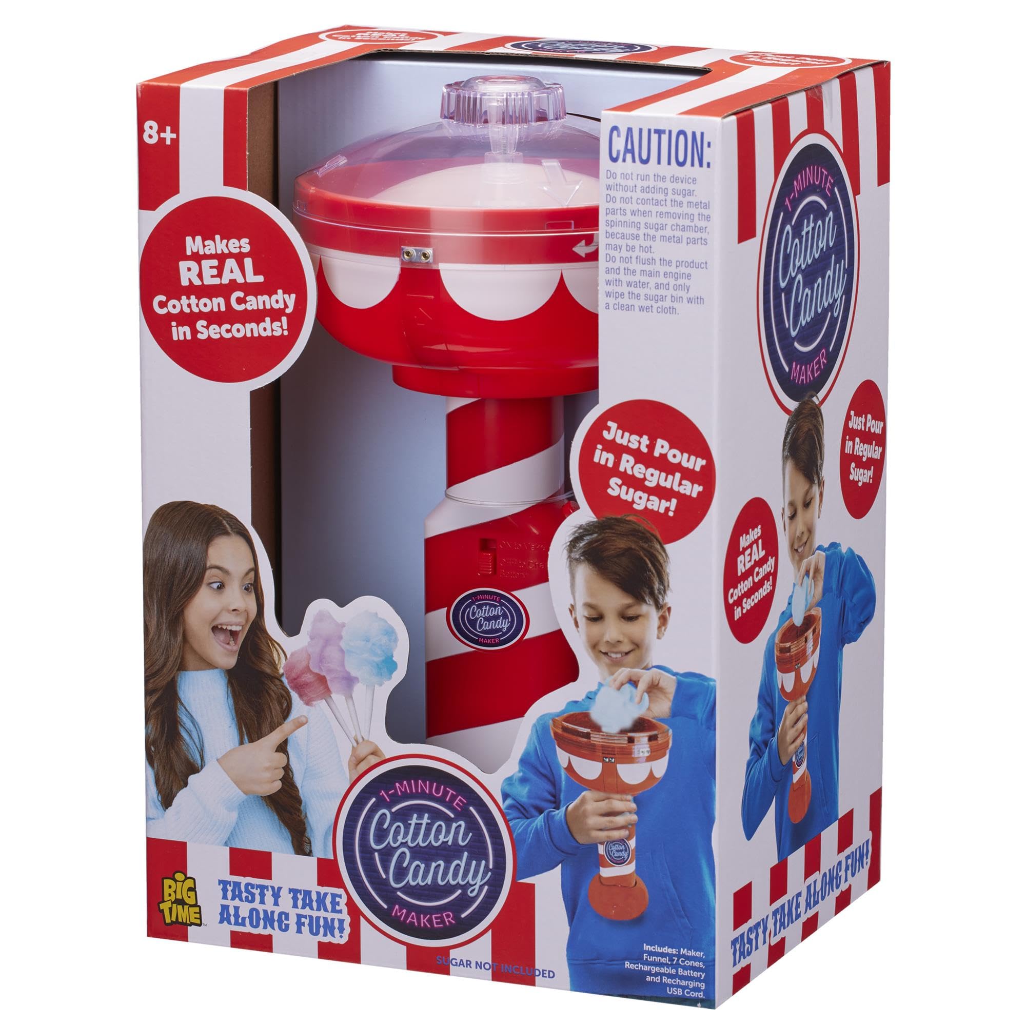 Character Options 93171CO Portable Handheld Rechargable Battery Easy to use Cotton Candy Maker for Kids, Multicolour