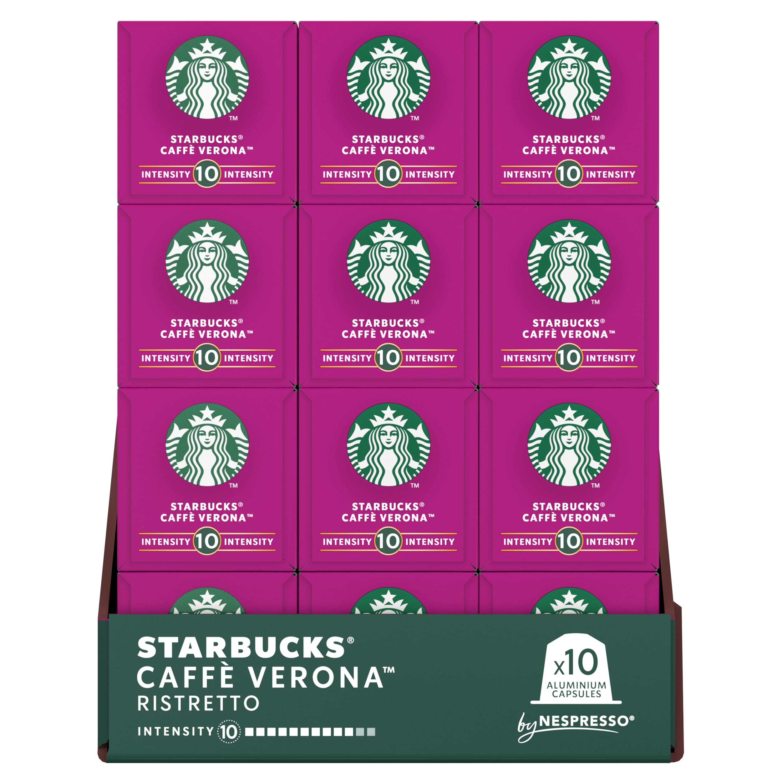 StarbucksCaffè Verona by Nespresso 10 Capsules, Pack of 12