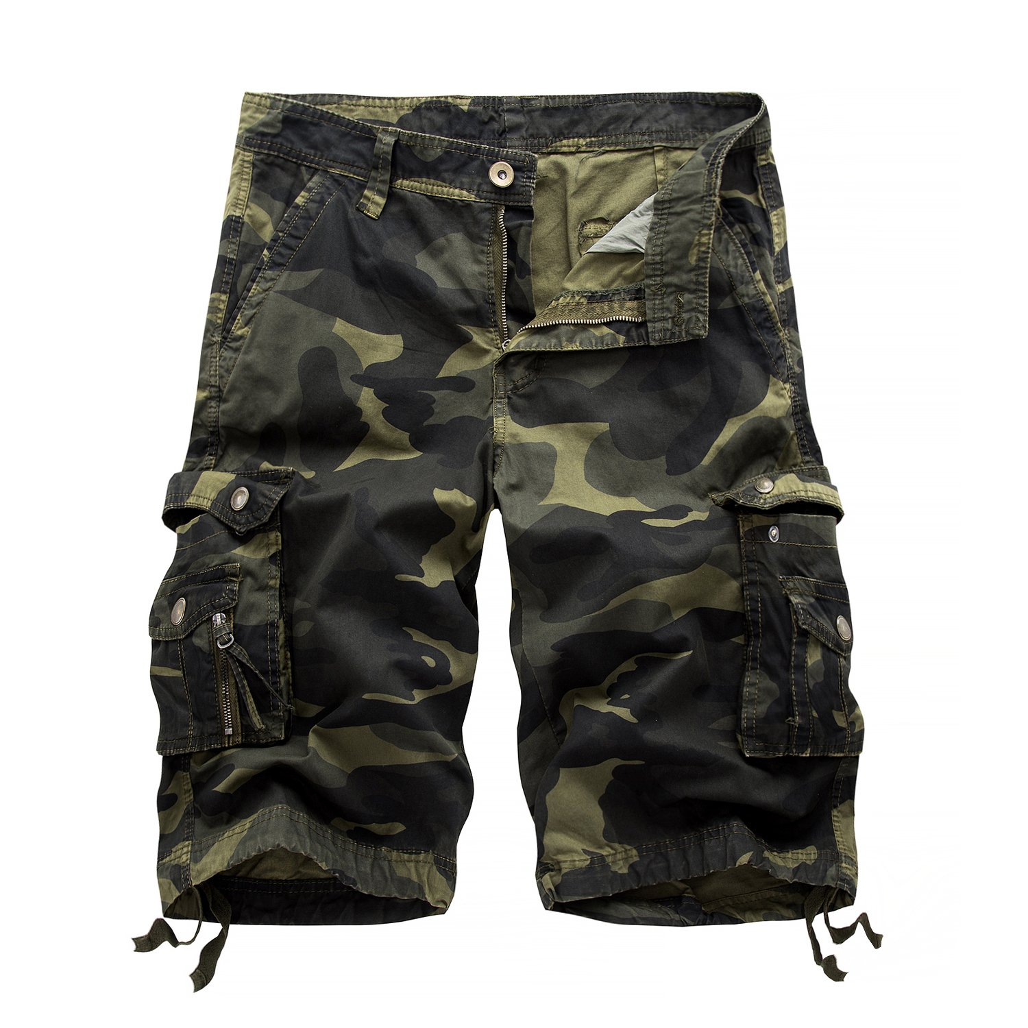 SunsheyCotton Casual Mens Cargo Shorts Pants Summer Fashion Sports Beach Travel Pockets Shorts