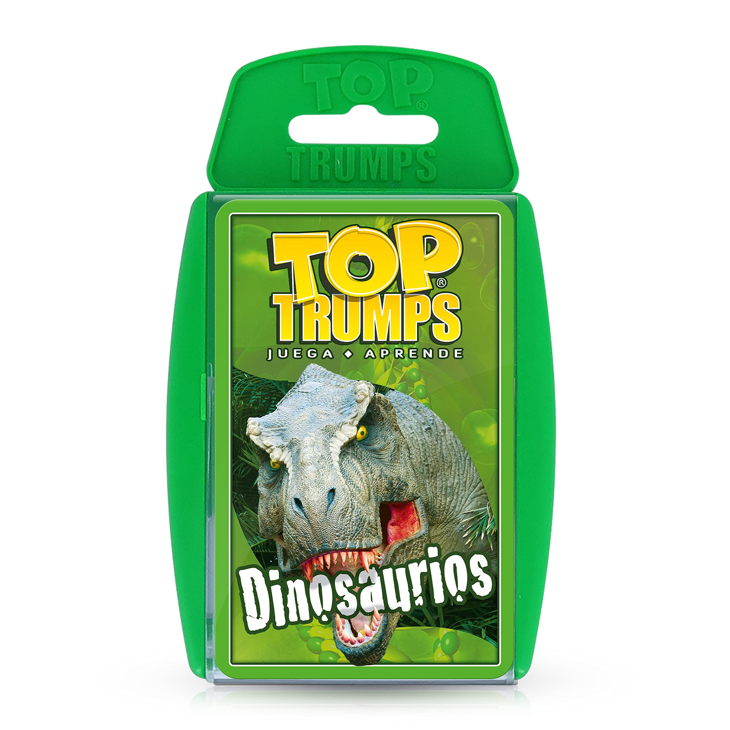 Juego de Cartas Top Trumps Dinosaurs Edición Española, Aprende sobre Tyrannosaurus Rex, Stegosaurus, Giganotsaurus en este pack educativo, regalo y juguete para niños y niñas de 6 años en adelante