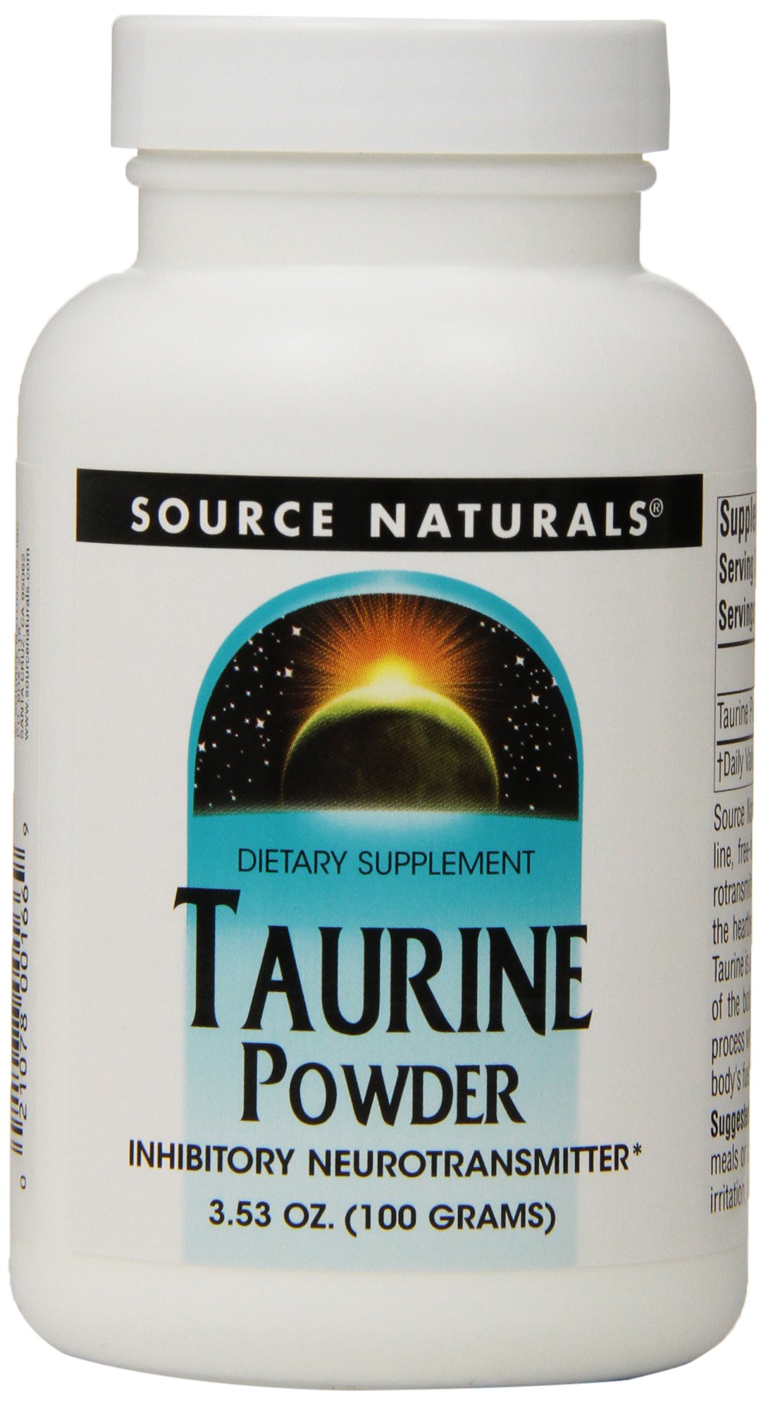 Source Naturals Taurine Powder Calming Neurotransmitter 100 Grams 3.53 Ounce