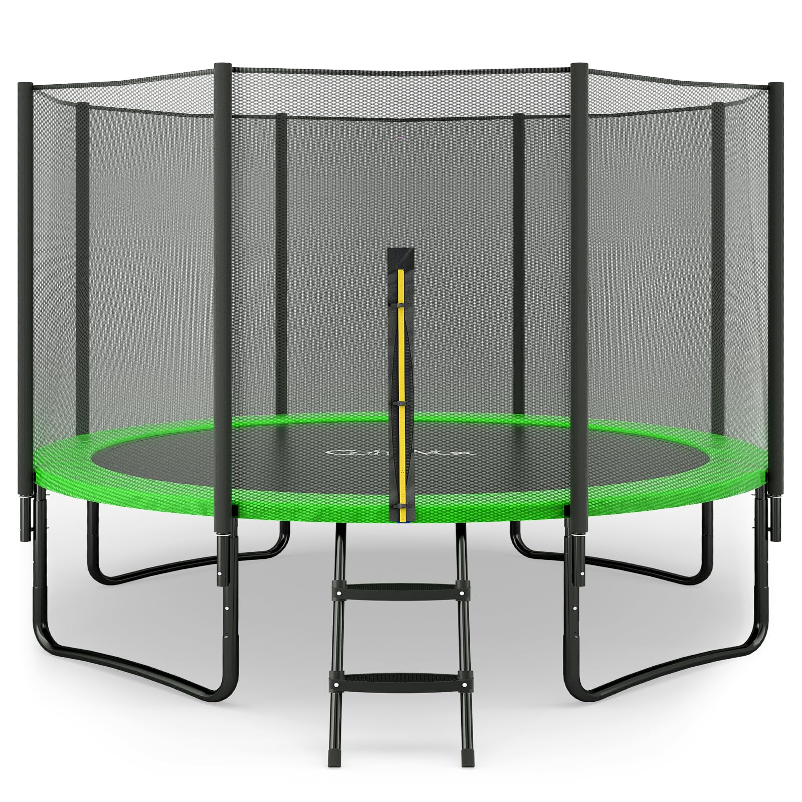 CalmMax 10FT 12FT 14FT 16FT Trampoline with Enclosure Recreational Trampolines with Ladder - ASTM Approval- Outdoor Trampoline for Kid Adults