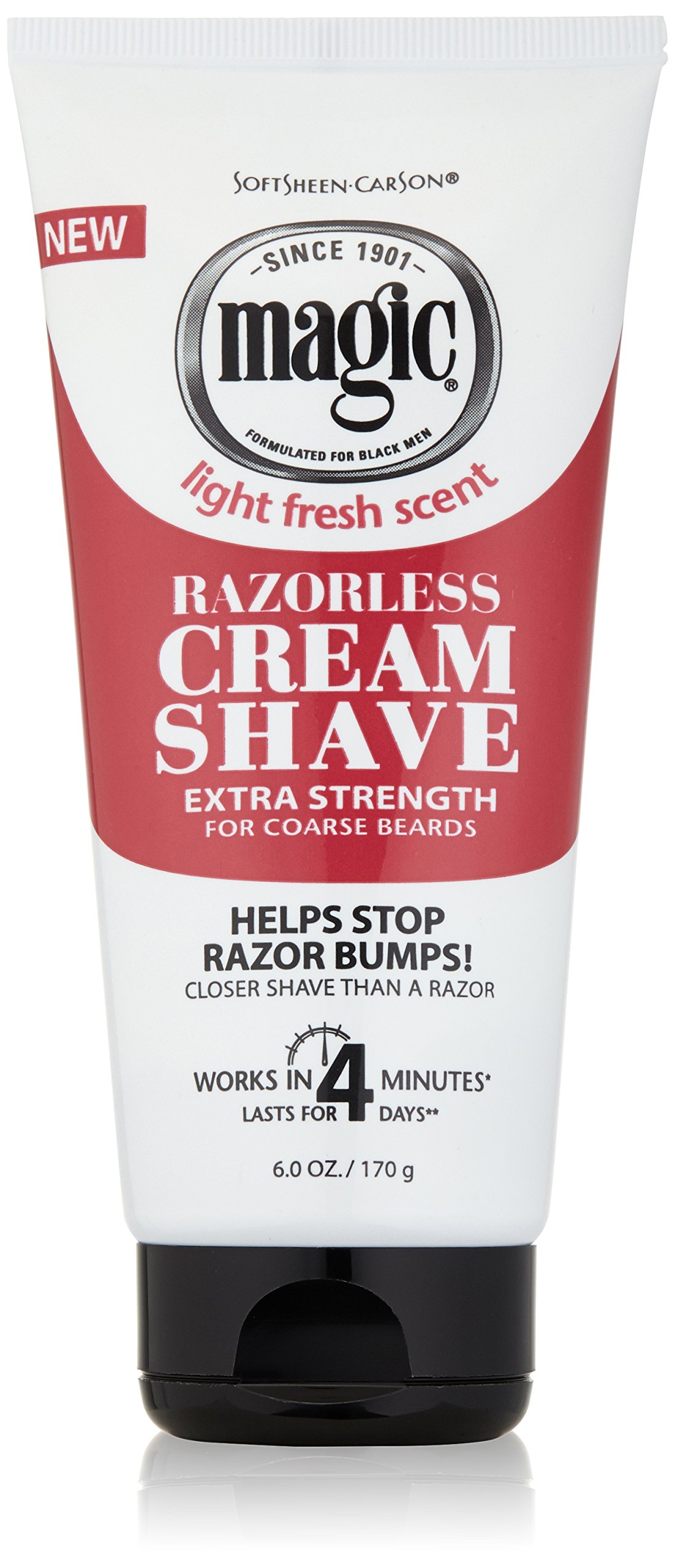 SoftSheen-Carson Magic Razorless Cream Shave - Extra Strength for Coarse Beards, 6 oz