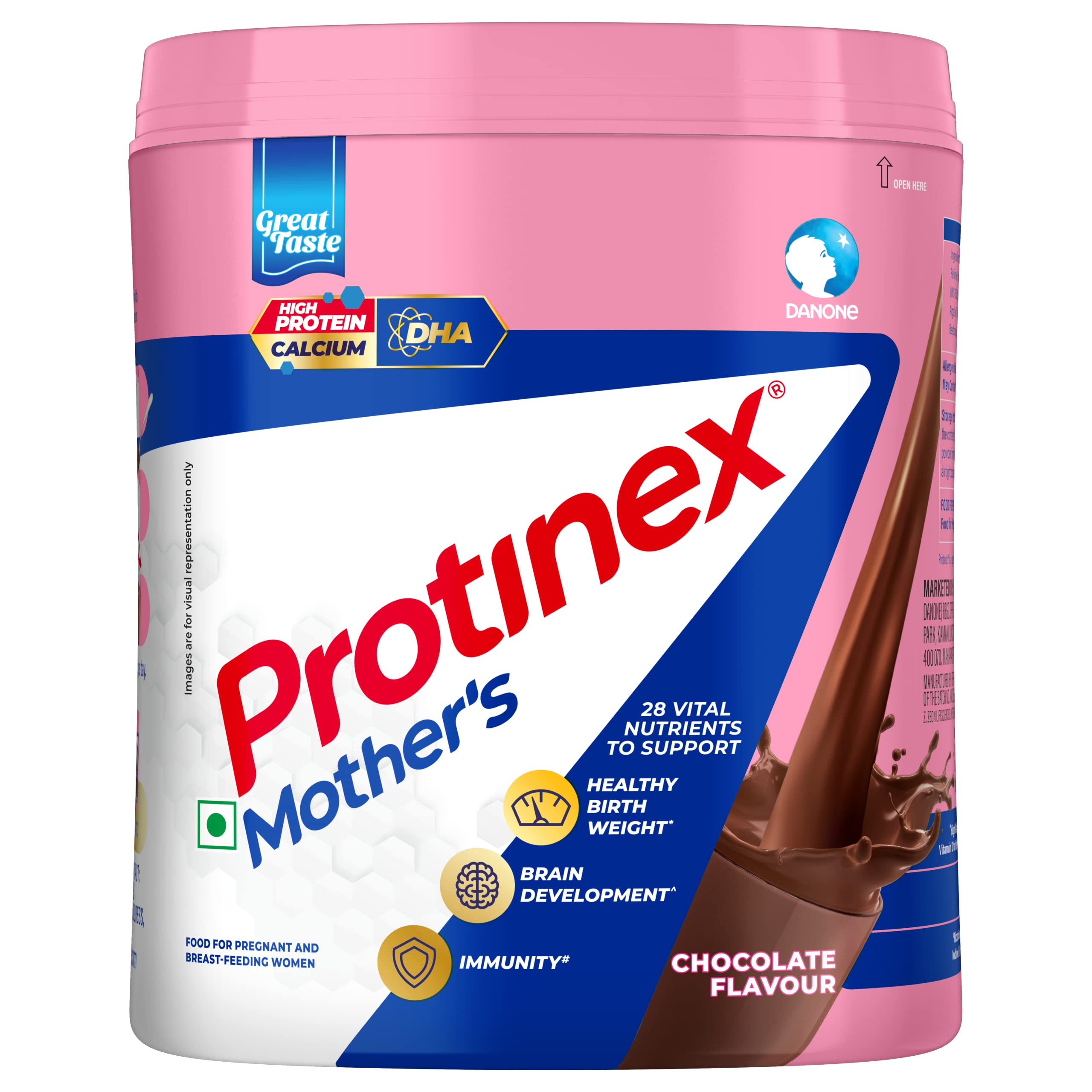 Protinex Mother's Nutritional Mix - (Chocolate Flavor, 400 Gms, Jar) with 28 Vital Nutrients to Support Healthy Birth Weight, Brain Development & Immunity