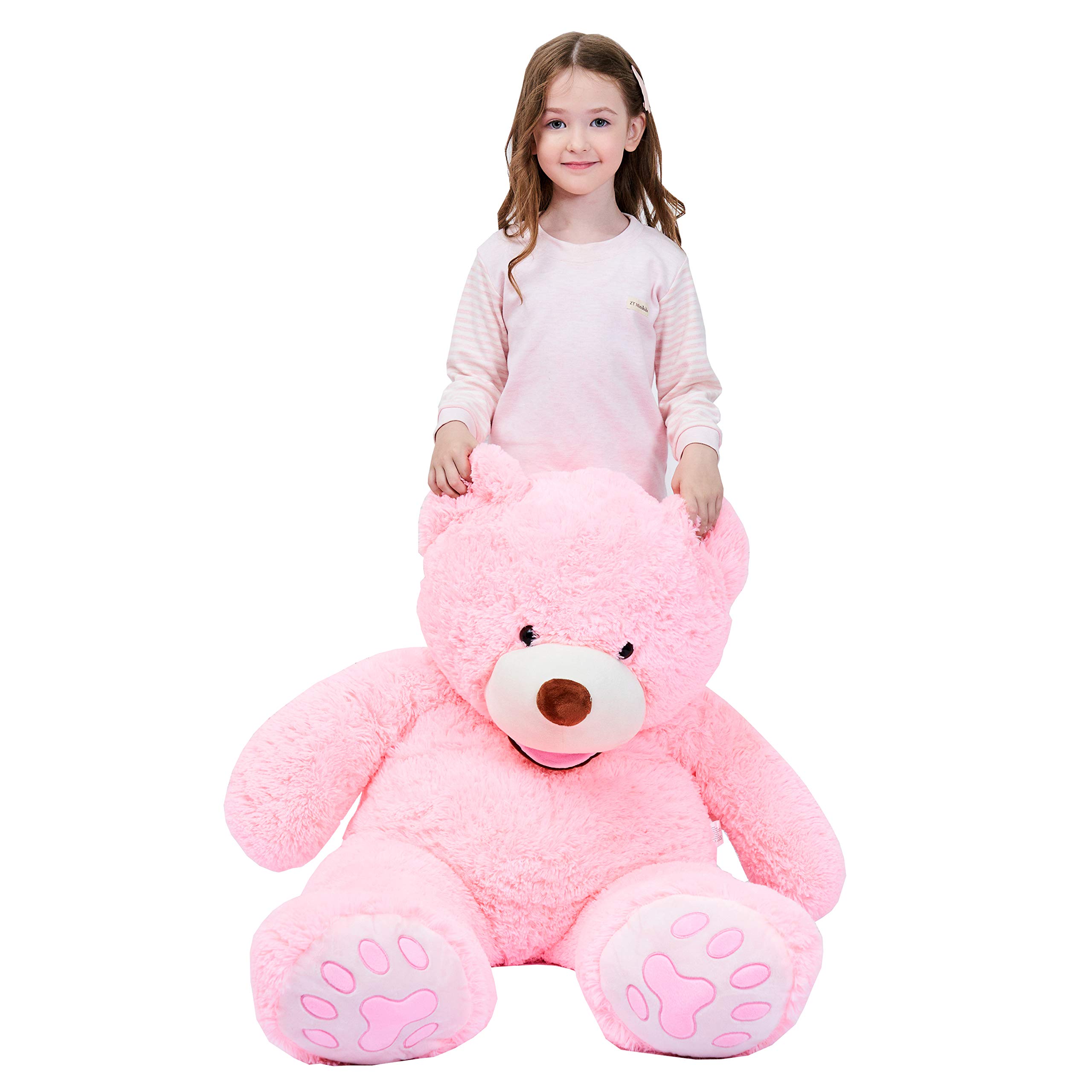 IKASA Giant Teddy Bear Plush Toy Stuffed Animals (Pink, 100cm)