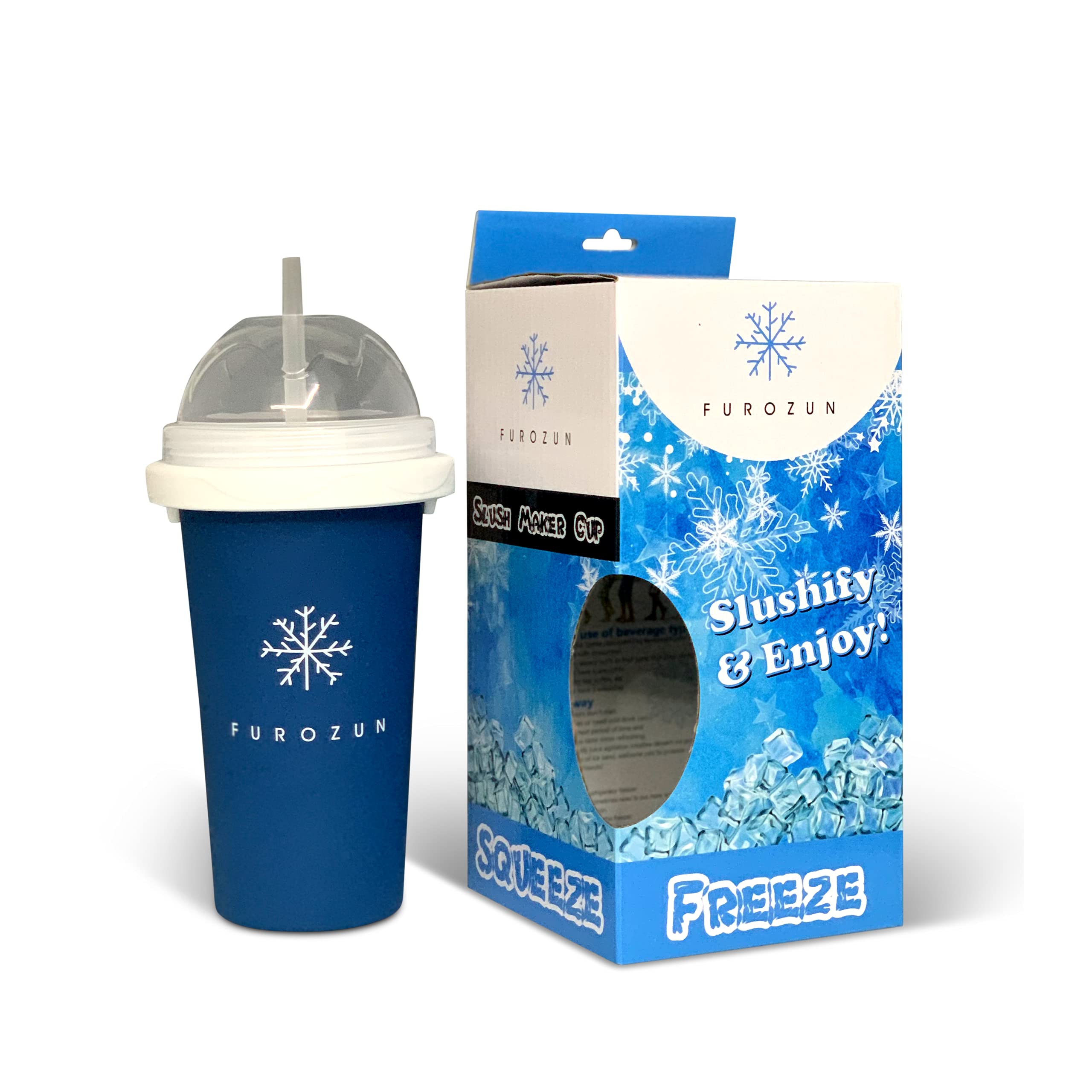 Slushy Maker Cup - Frozen Magic Insta Slushie and Shake Maker - Freezing Smoothie and Iced Slurpee - Squeeze Reuse and Portable - Perfect Summer Chill Gift Kids