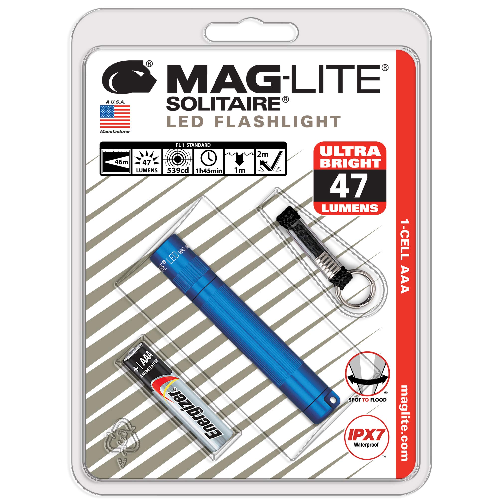 MagLiteSJ3A116Maglite Solitaire LED 1-Cell AAA Flashlight Blue