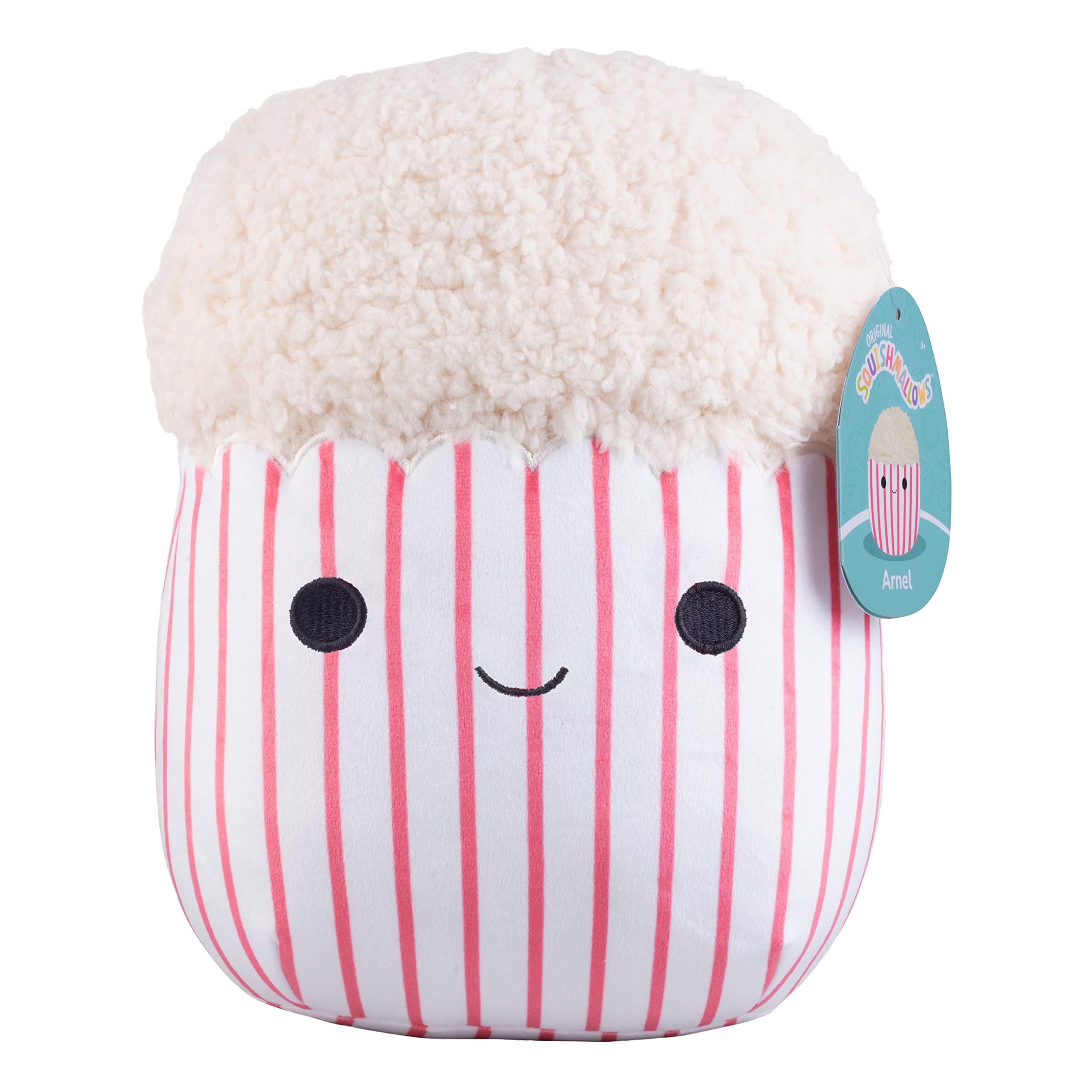 Squishmallows Original 10-Inch Arnel The Popcorn - Official Jazwares Christmas Plush - Collectible Soft & Squishy Stuffed Animal Toy - Add to Your Squad - Gift for Kids, Girls & Boys