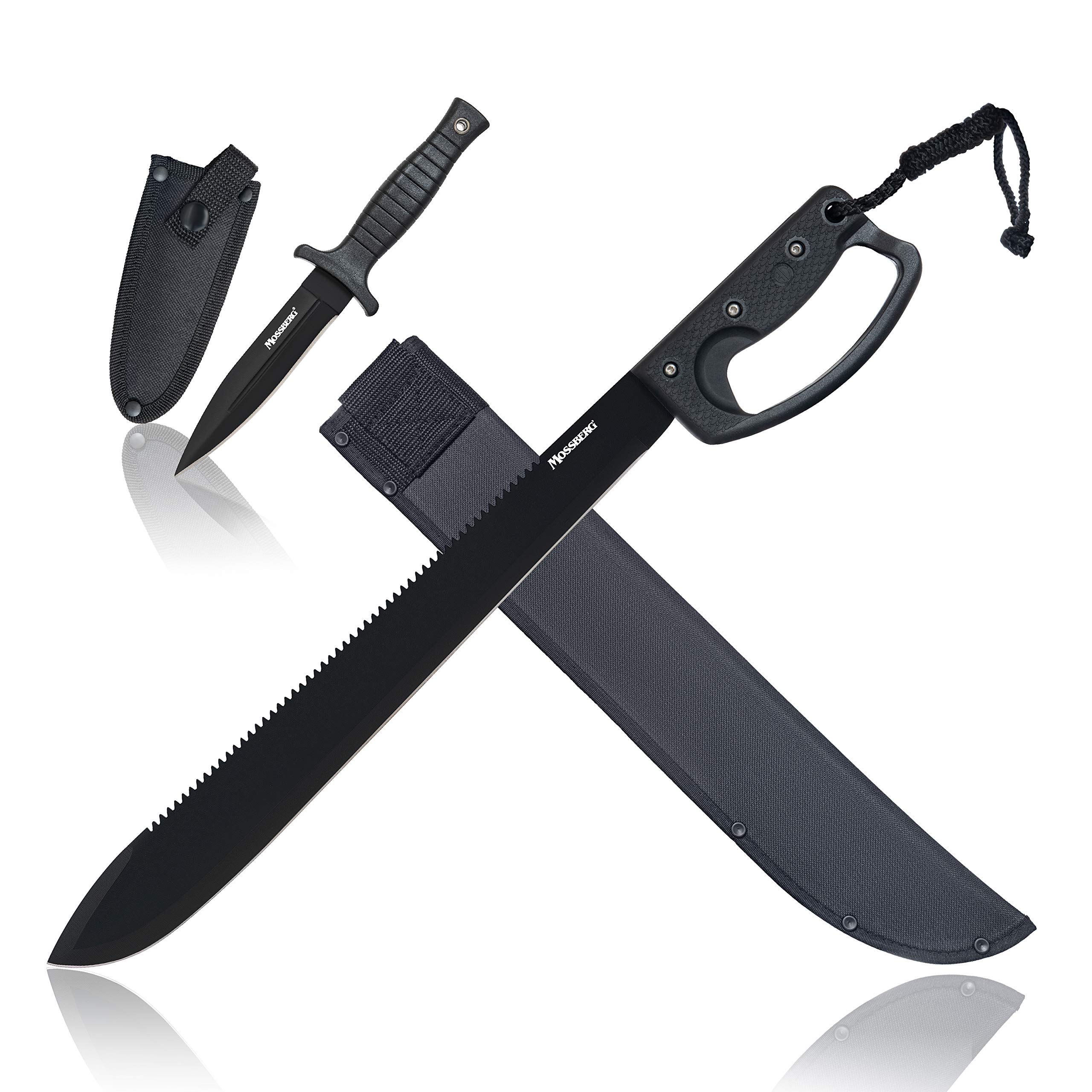 Mossberg Machete and Boot Knife Combo with Sheaths, 18 Inches