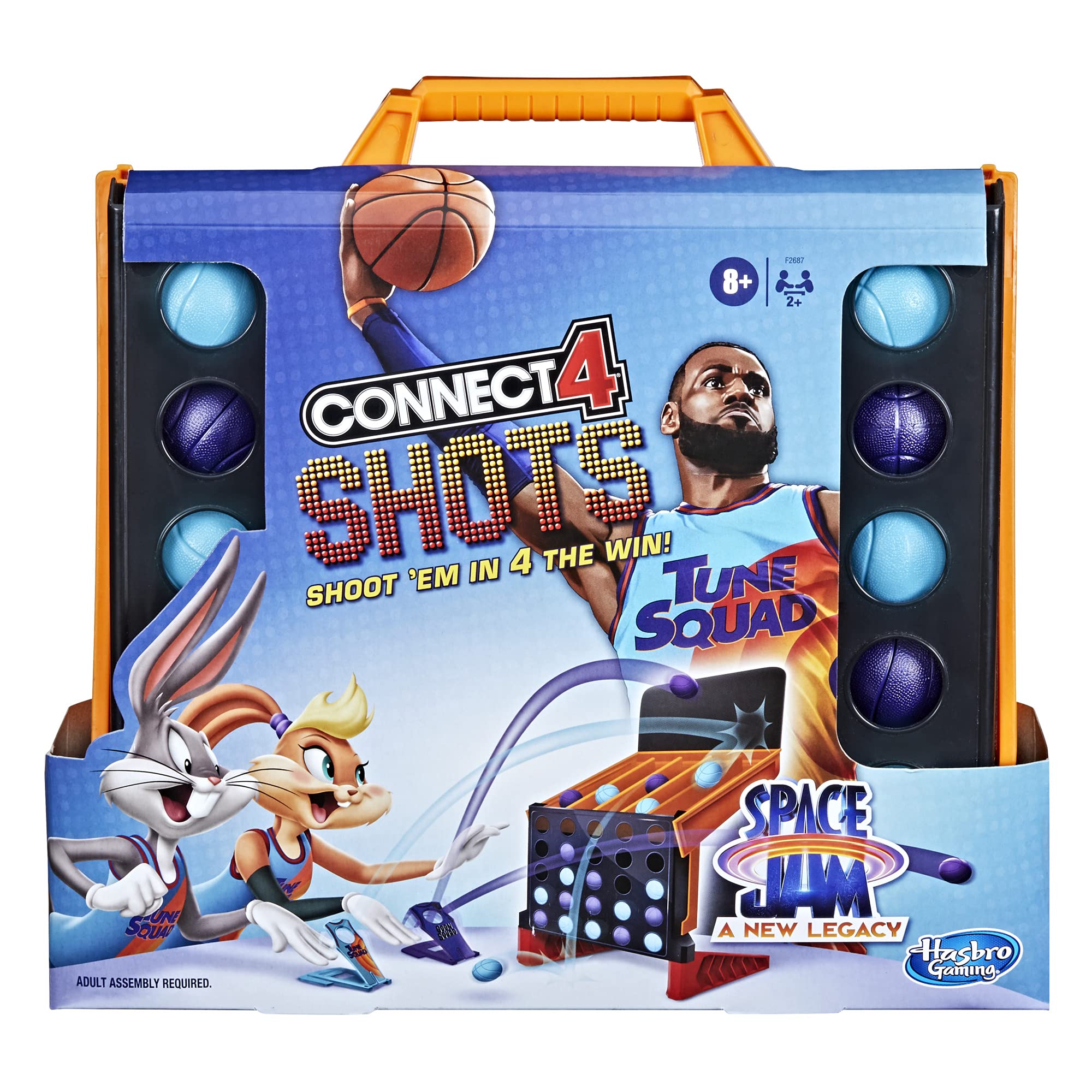 Hasbro Connect 4 Shots: Space Jam A New Legacy Edition Game, Inspired By The Movie With Lebron James, Fast Action Game For Kids Ages 8 And Up, Multicolour, F2687EU4