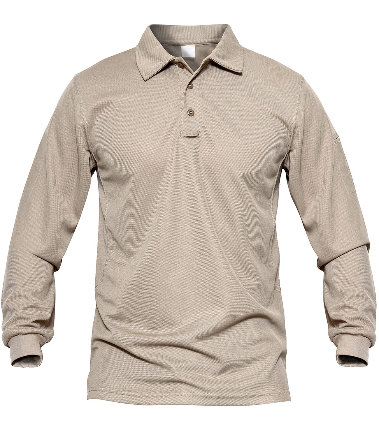 MAGCOMSEN Men's Quick Dry Long Sleeve Polo Shirts for Casual Military Golf Hiking