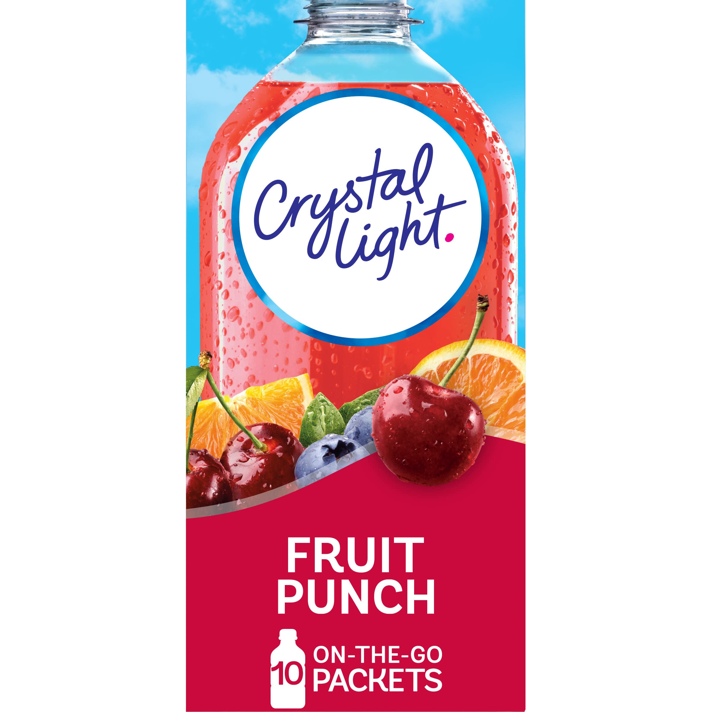 Crystal LightSugar-Free Fruit Punch On-The-Go Powdered Drink Mix 10 Count