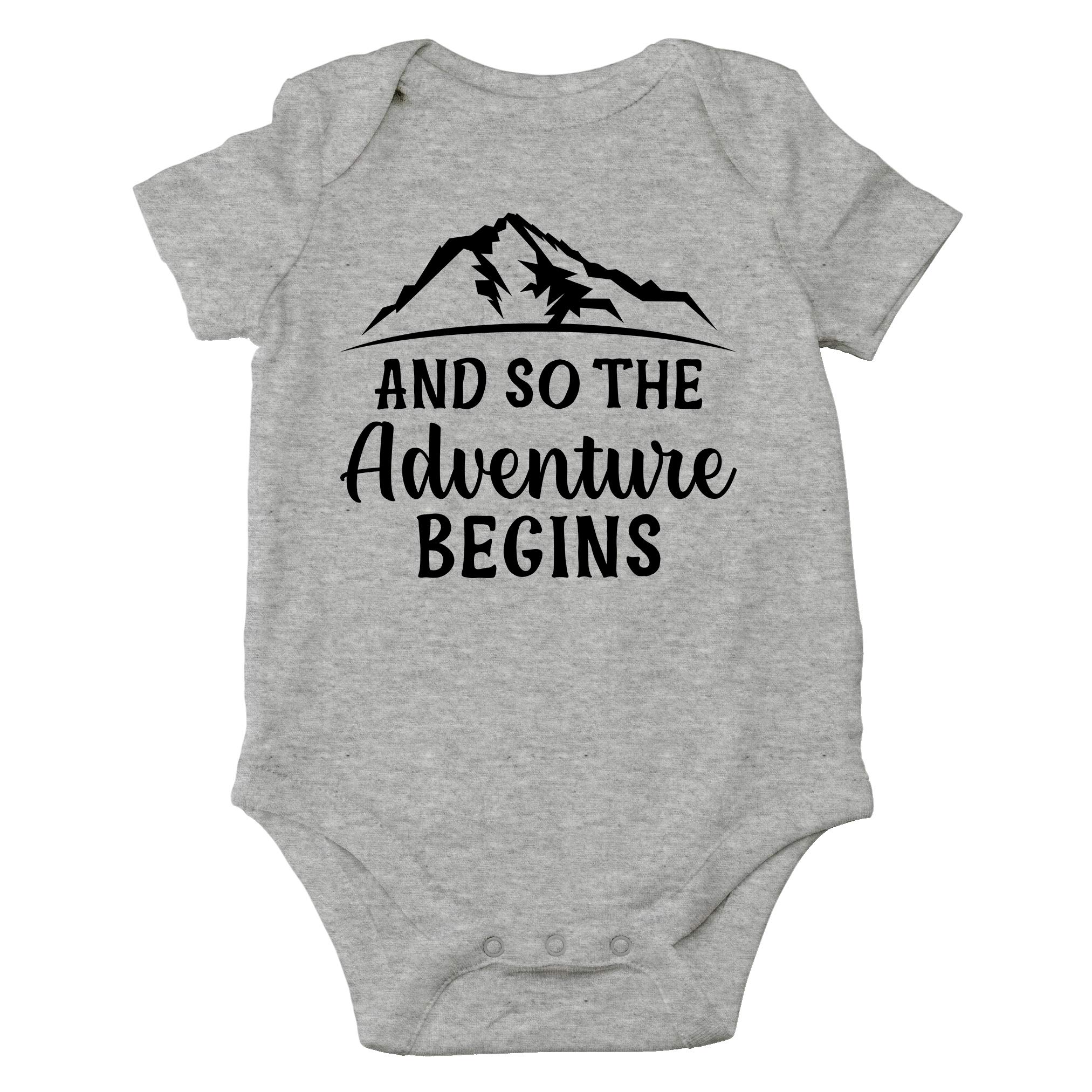 And So The Adventure Begins - Born To Be Wild and Free - Cute One-Piece Infant Baby Bodysuit