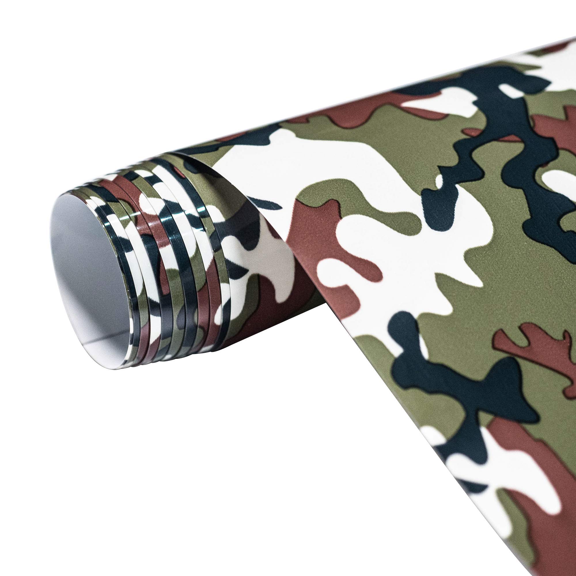 Mabende Camo PU Adhesive Vinyl 10''x 5 FT,Iron On HTV for T-Shirts,Garments,Camouflage Heat Transfer Vinyl Roll Compatible with Cricut,Silhouette and Cameo Cutters (Camo Green)