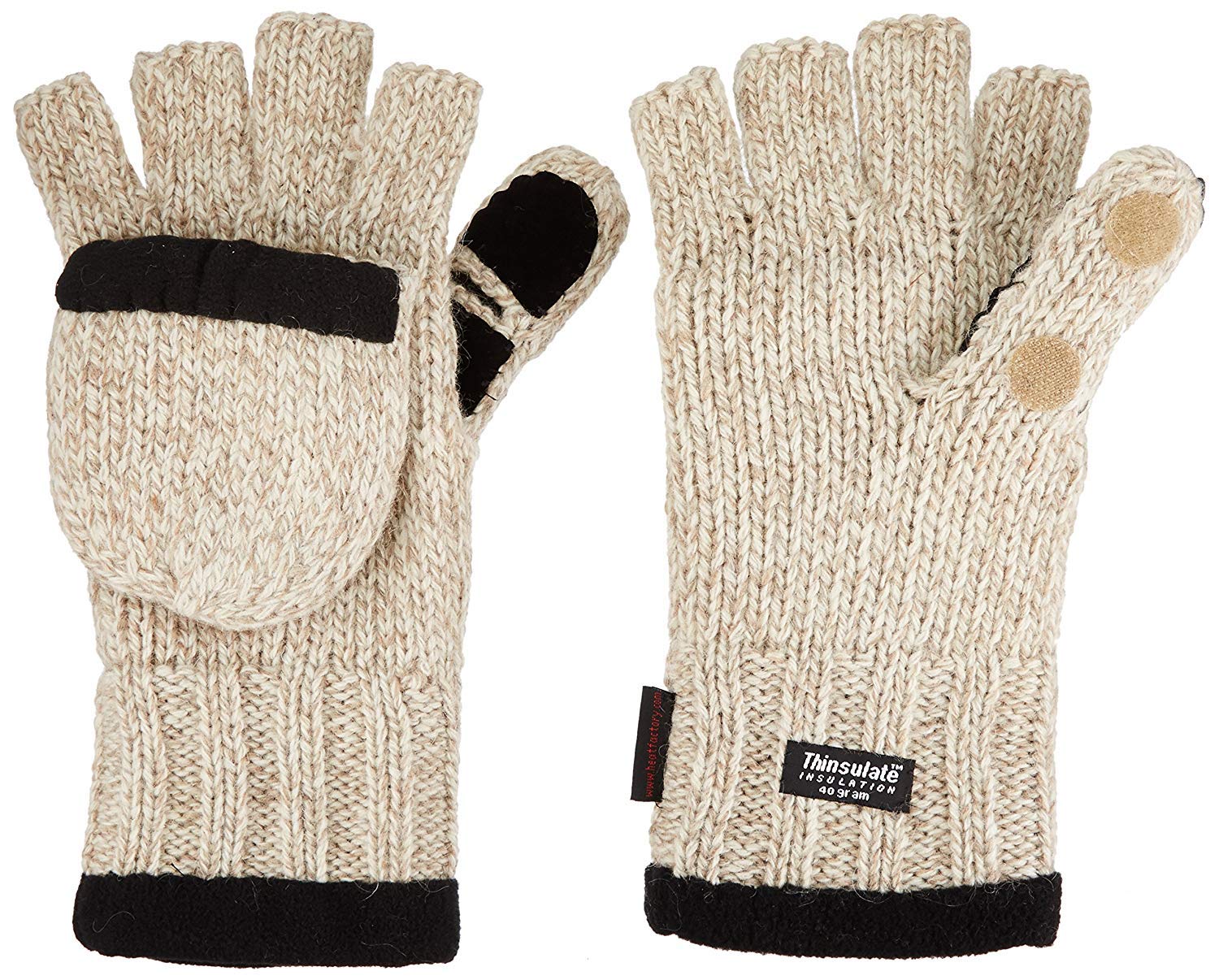 Heat Factorywomens Women cold weather gloves, Wheat, One Size US