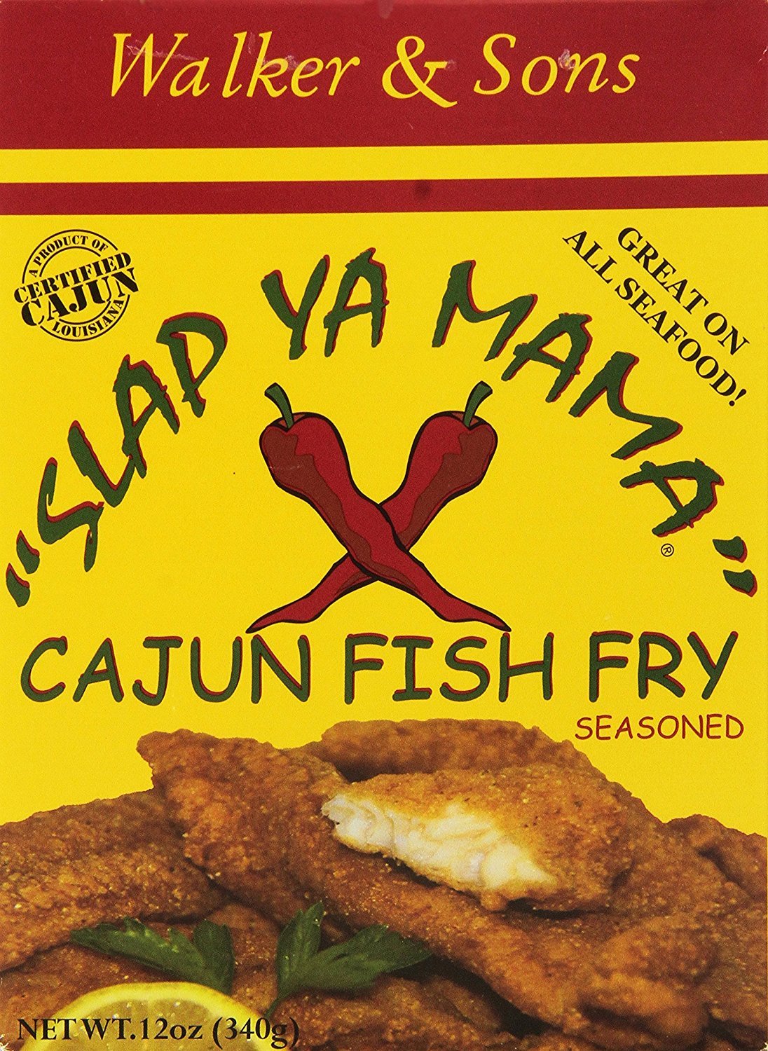 SLAP YA MAMALouisiana Style Cajun Fish Fry, No MSG and Kosher, 12 Ounce Box, Pack of 3