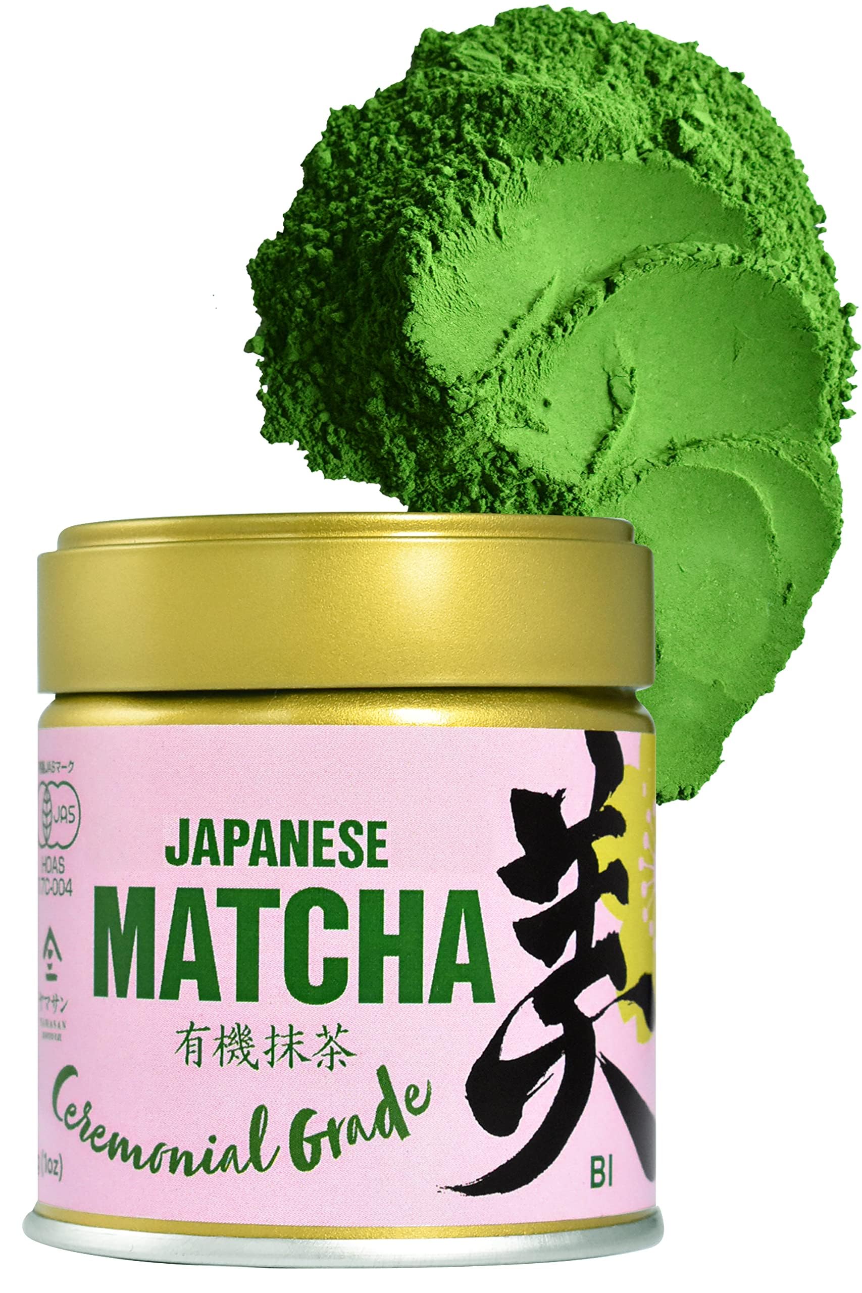 YAMASAN KYOTO UJI Japanese Matcha Green Tea Powder - Ceremonial Grade Matcha - 100％ Authentic Japanese Origin From Uji Kyoto Japan (30g)