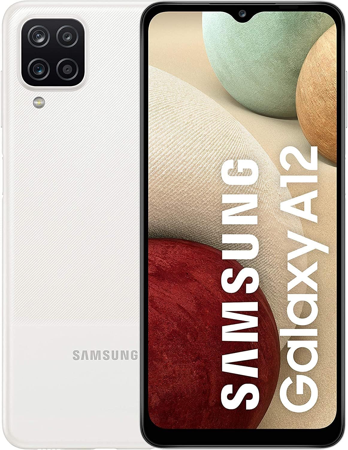 SamsungGalaxy A12 - Smartphone 64GB, 4GB RAM, Dual Sim, White