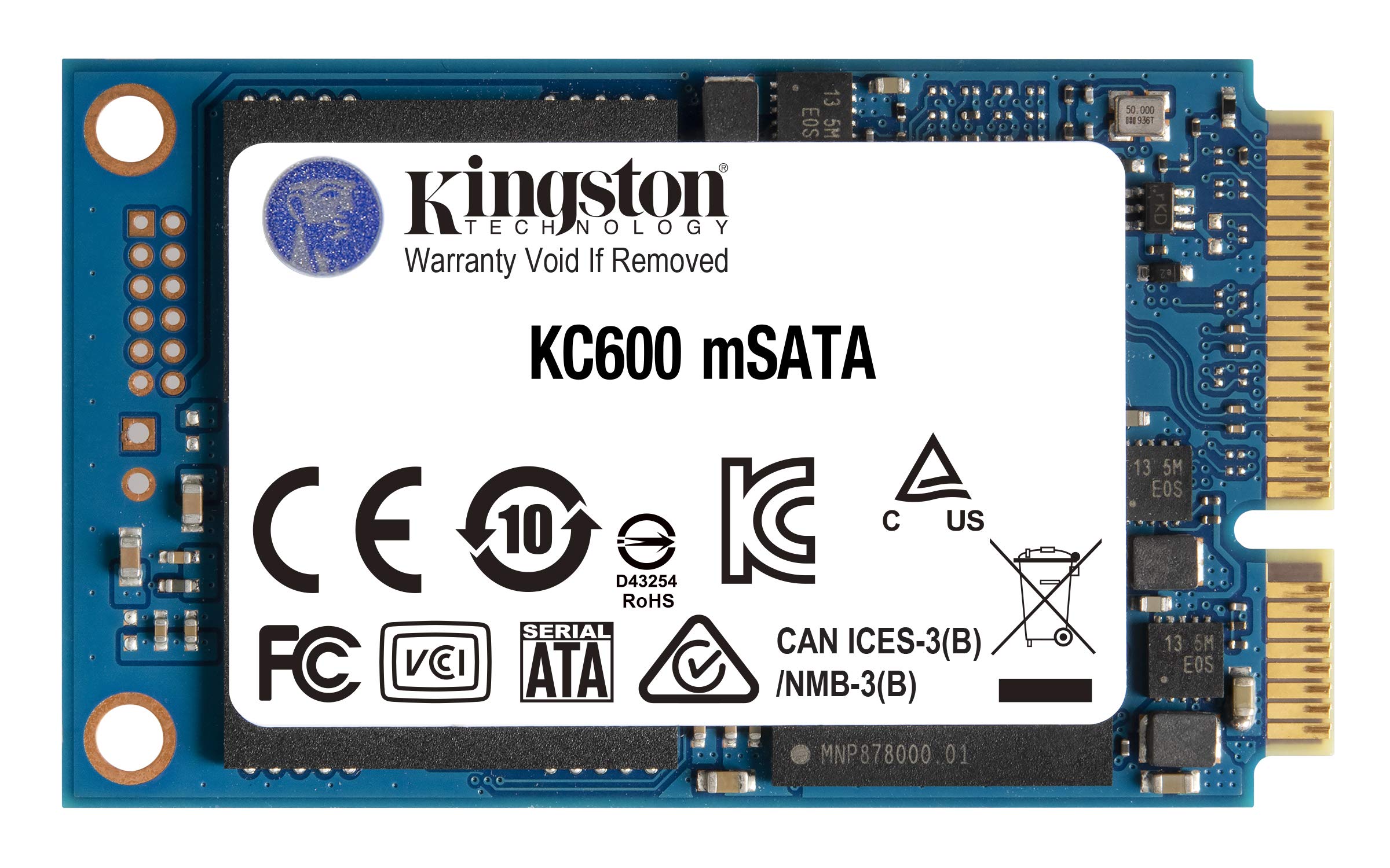 Kingston 256GB KC600 mSATA Internal SSD (SKC600MS/256G)