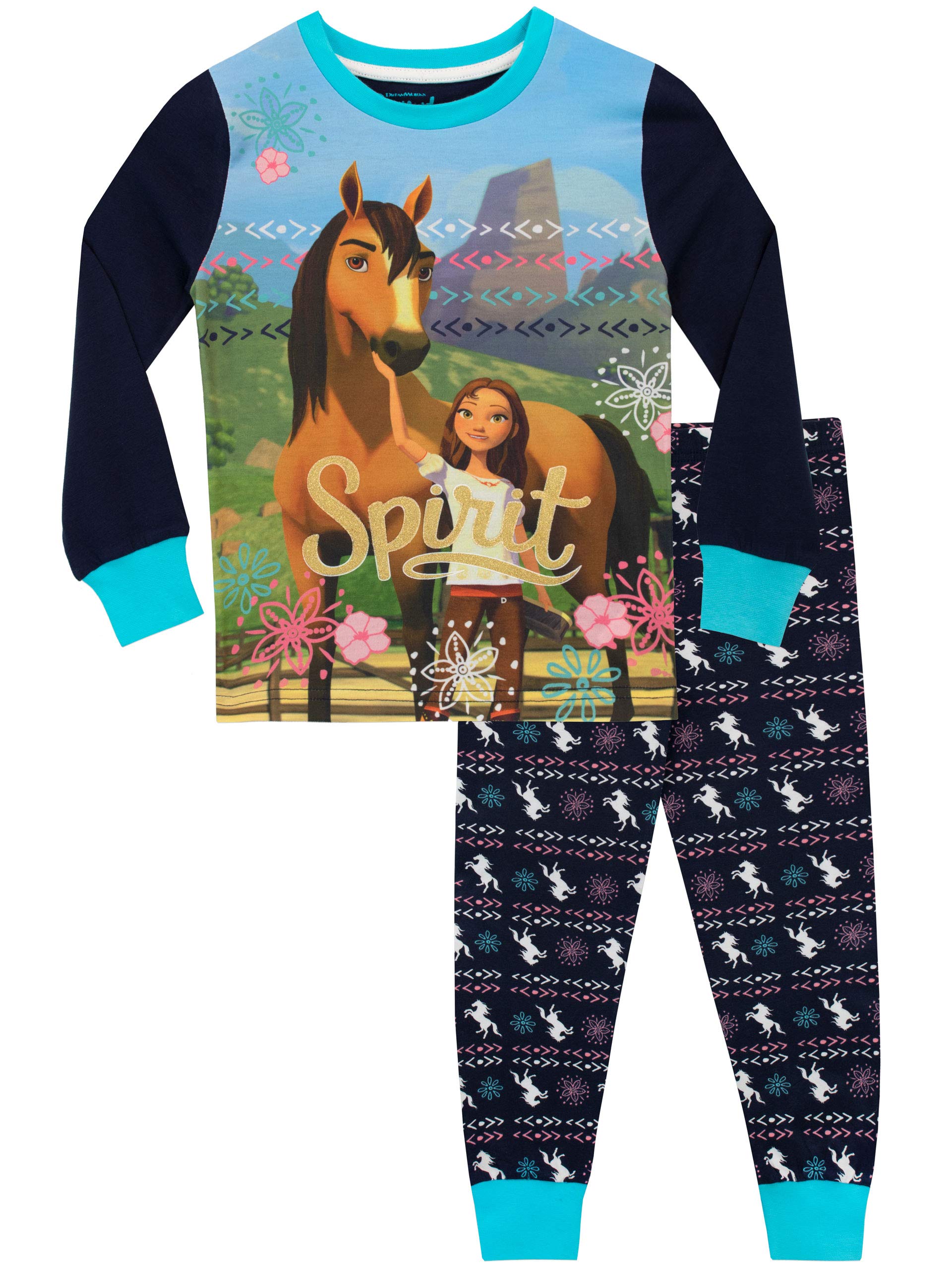 DreamWorks Girls Spirit Riding Free Pyjamas Snuggle Fit