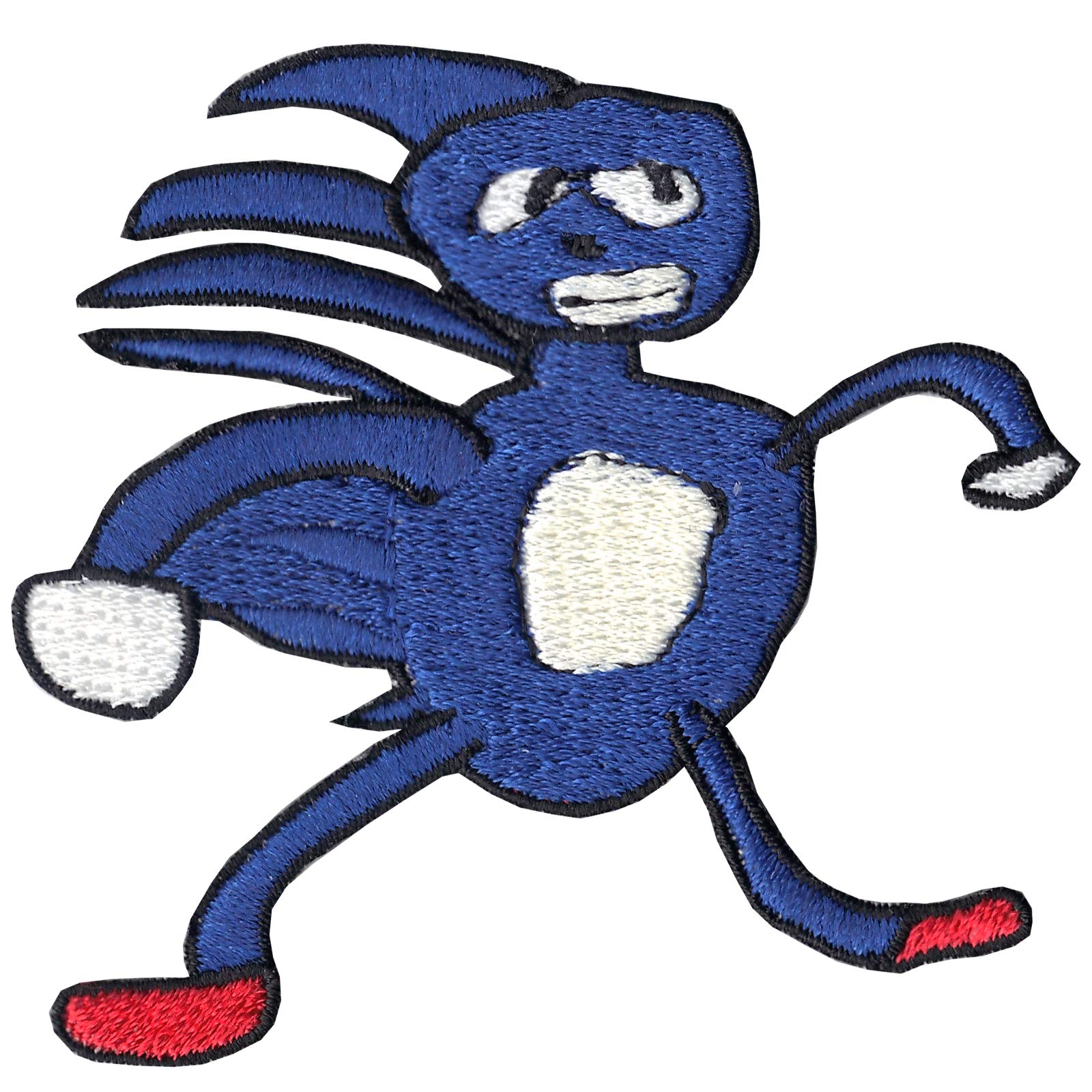 Sanic Bad Cartoon Patch Gotta Go Embroidered Iron on