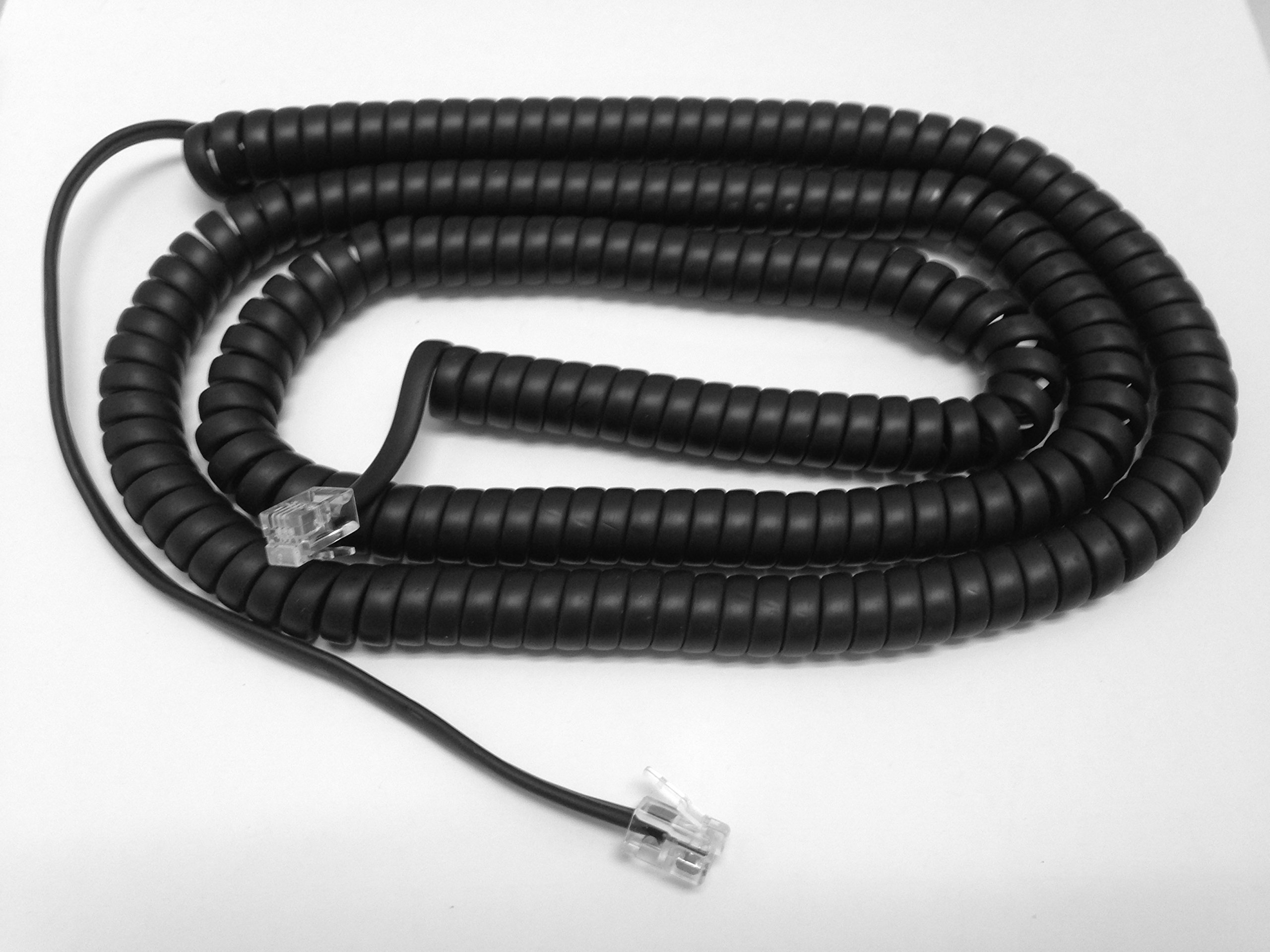 The VoIP Lounge The VoIP Lounge 25 Ft Black Handset Curly Cord for ESI DFP IVX Phone