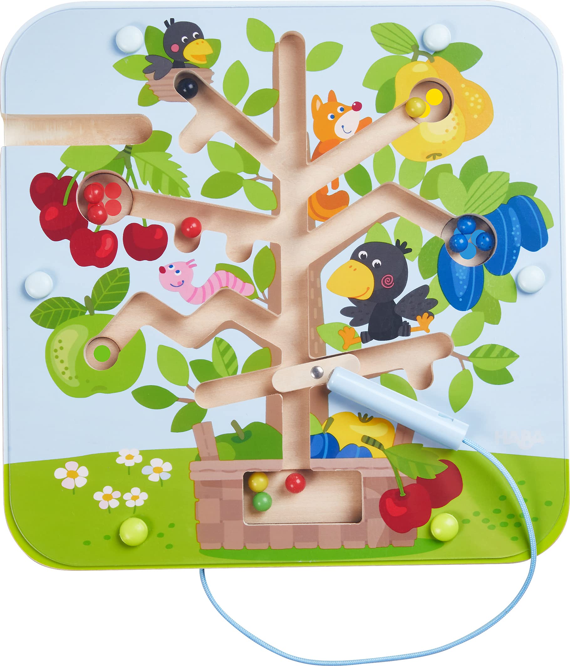 Haba Magnetic The Raven Fruit Teo Game, Multicoloured 306083