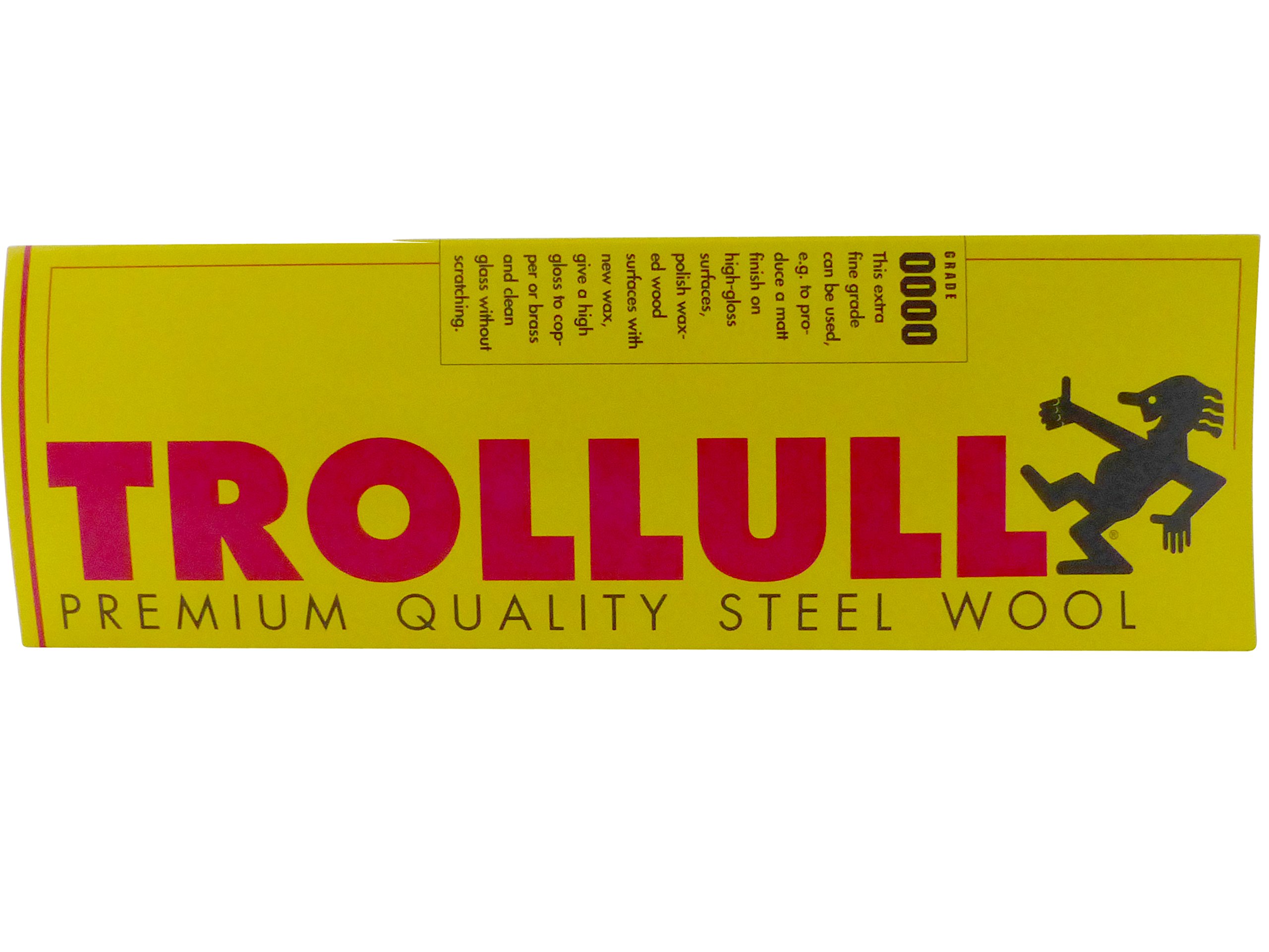 Trollull Steel Wool | Wire Wool 200g extra-fine 0000 polishes waxed wood, copper, brass, and matt surfaces, cleans glass