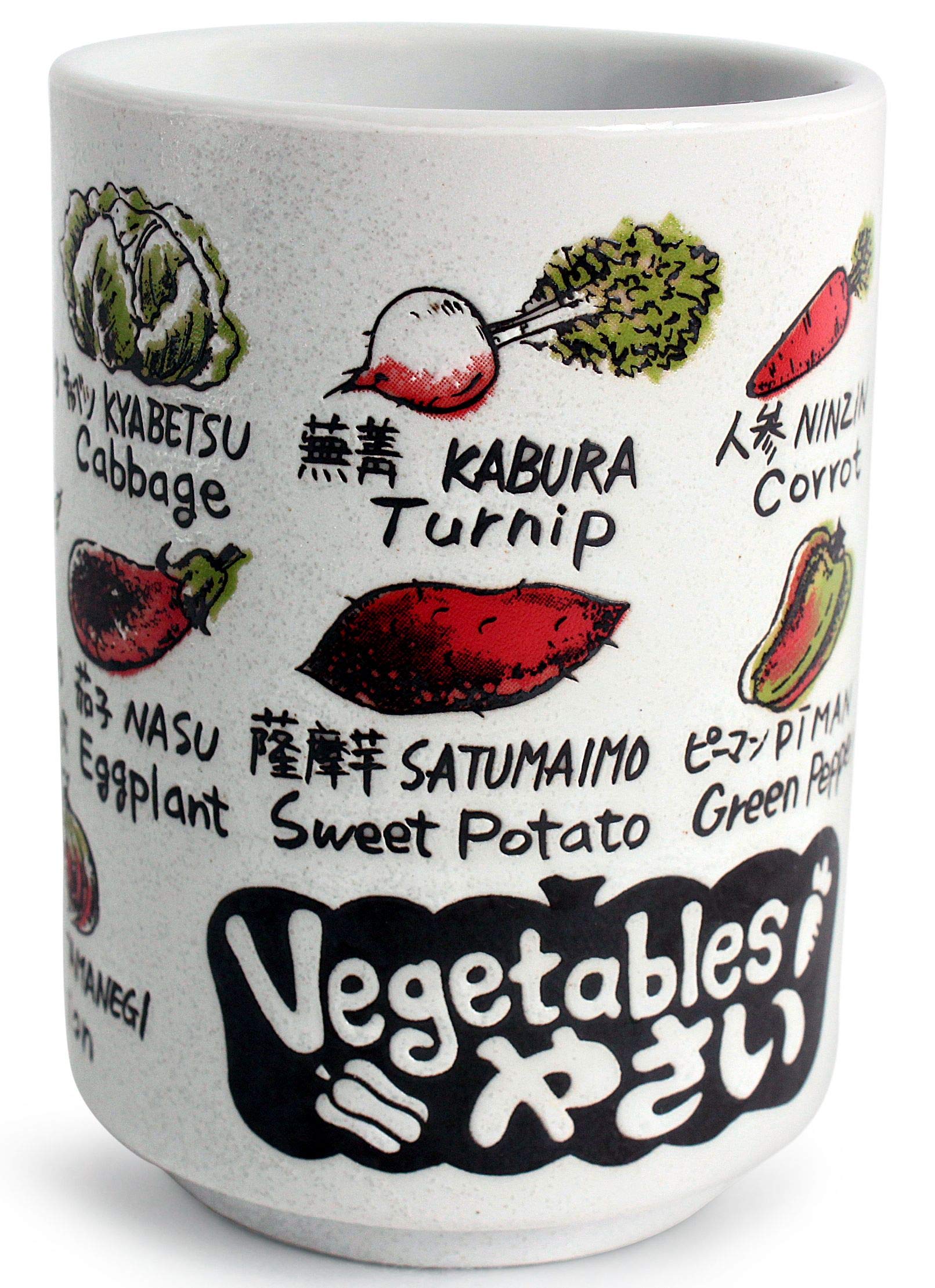 Mino ware Japanese Ceramics Sushi Yunomi Chawan Tea Cup Variety of Vegetables made in Japan (Japan Import) YAY064