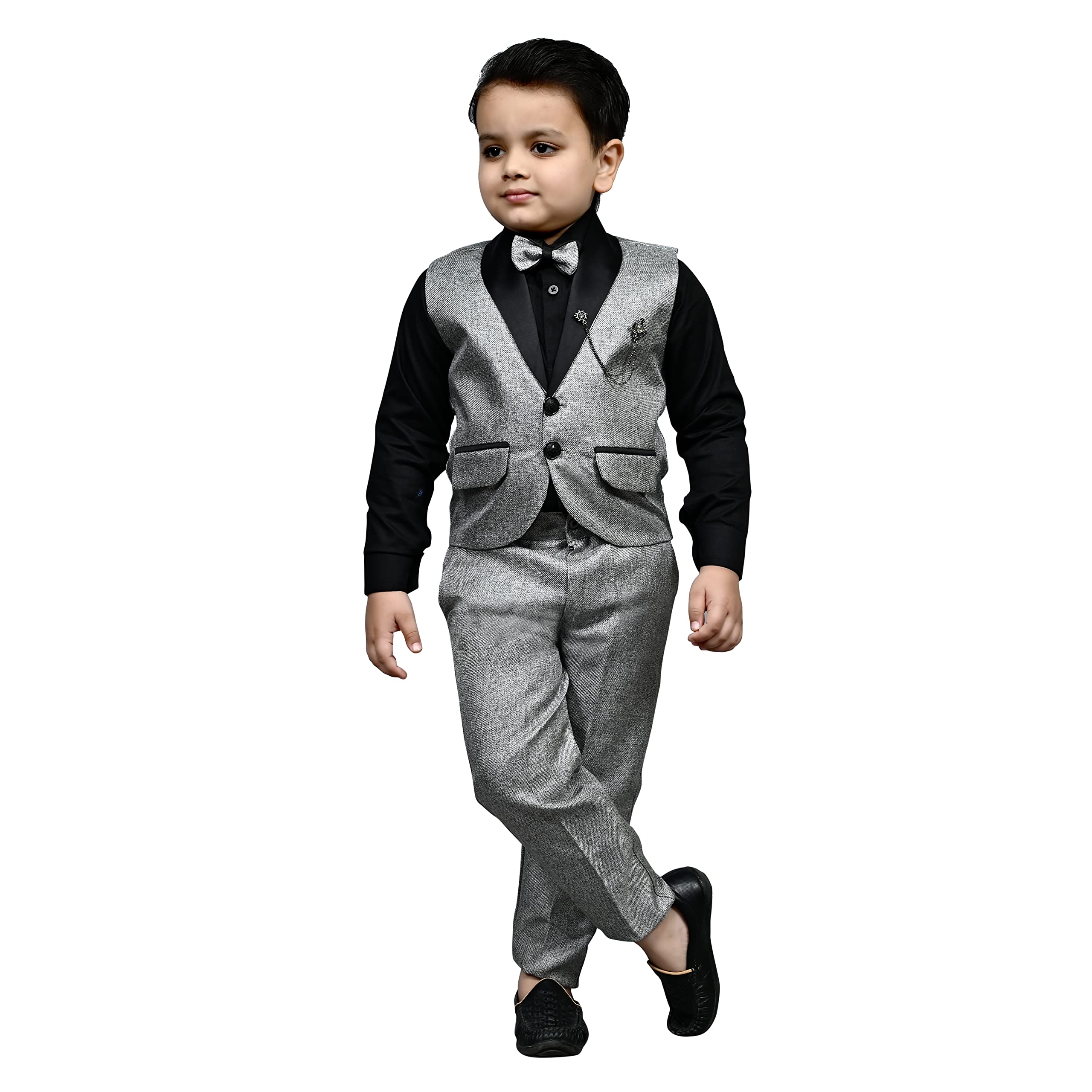 Zolario Boys Clothing Set 3 Piece Dress for Boys, Set of Coat, Pant & Shirt, Ideal for Wedding and Birthday.