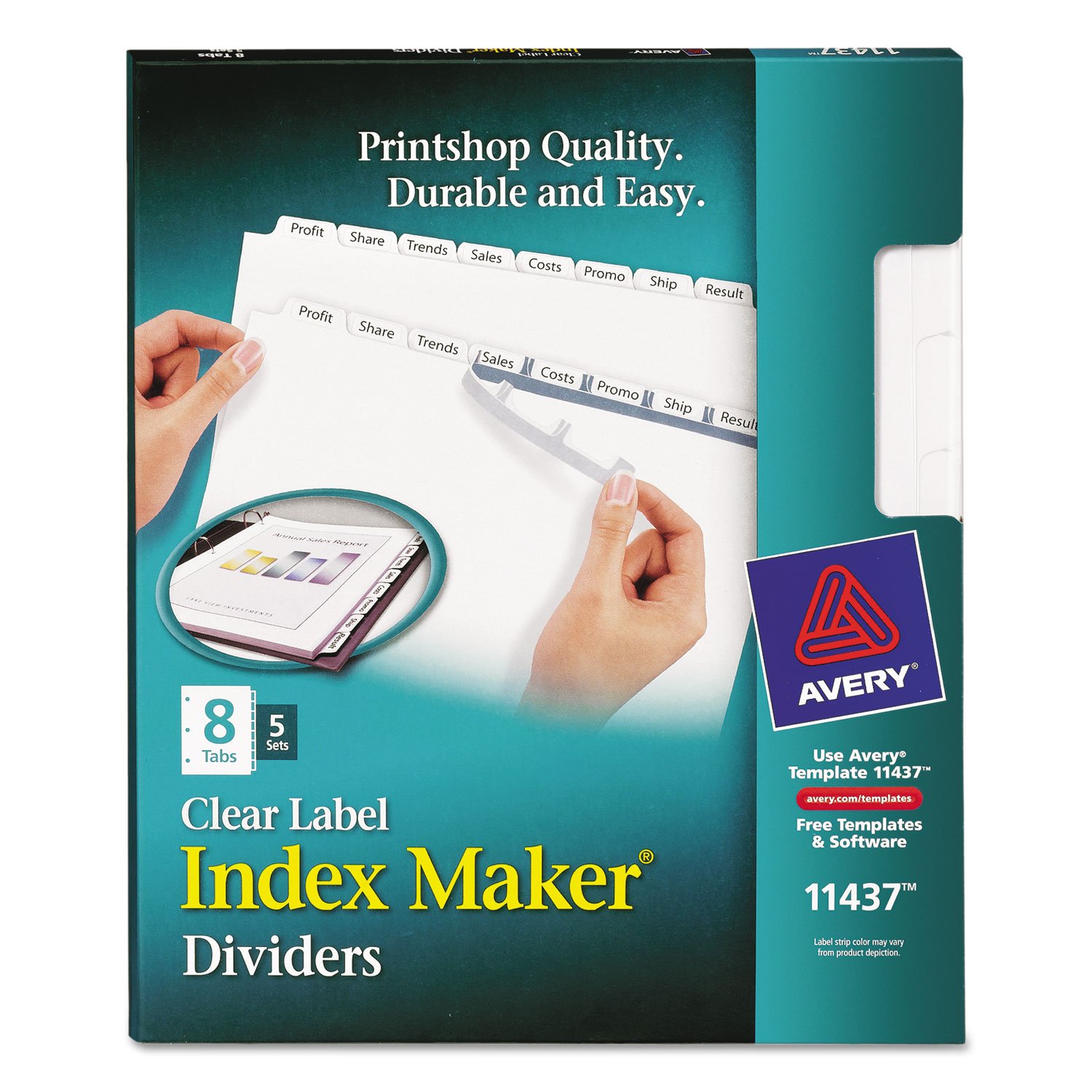 AVE11437 - Avery Index Maker Clear Label Divider with 8-Tabs