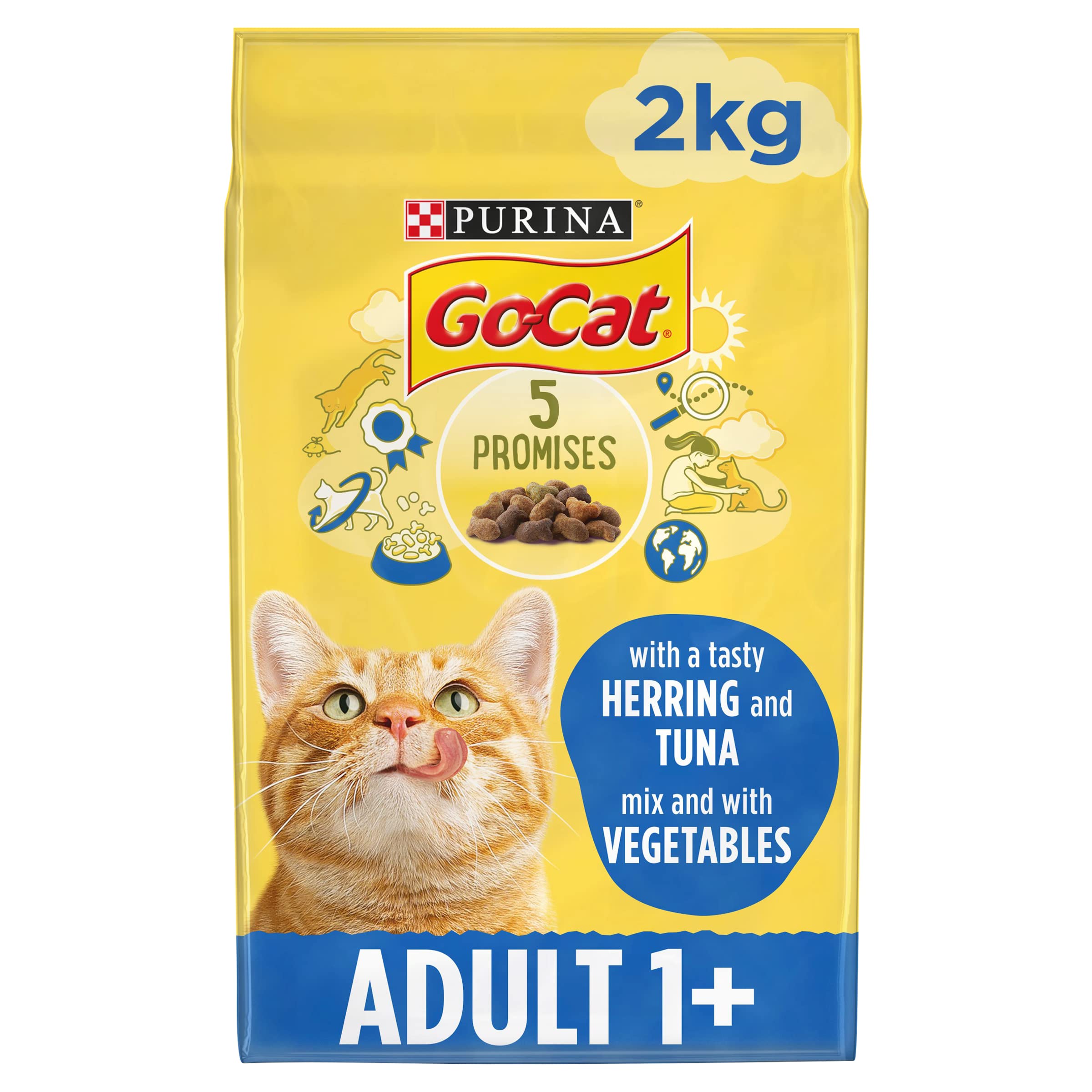 Go-Cat Adult Dry Cat Food Tuna Herring & Veg 2 kg