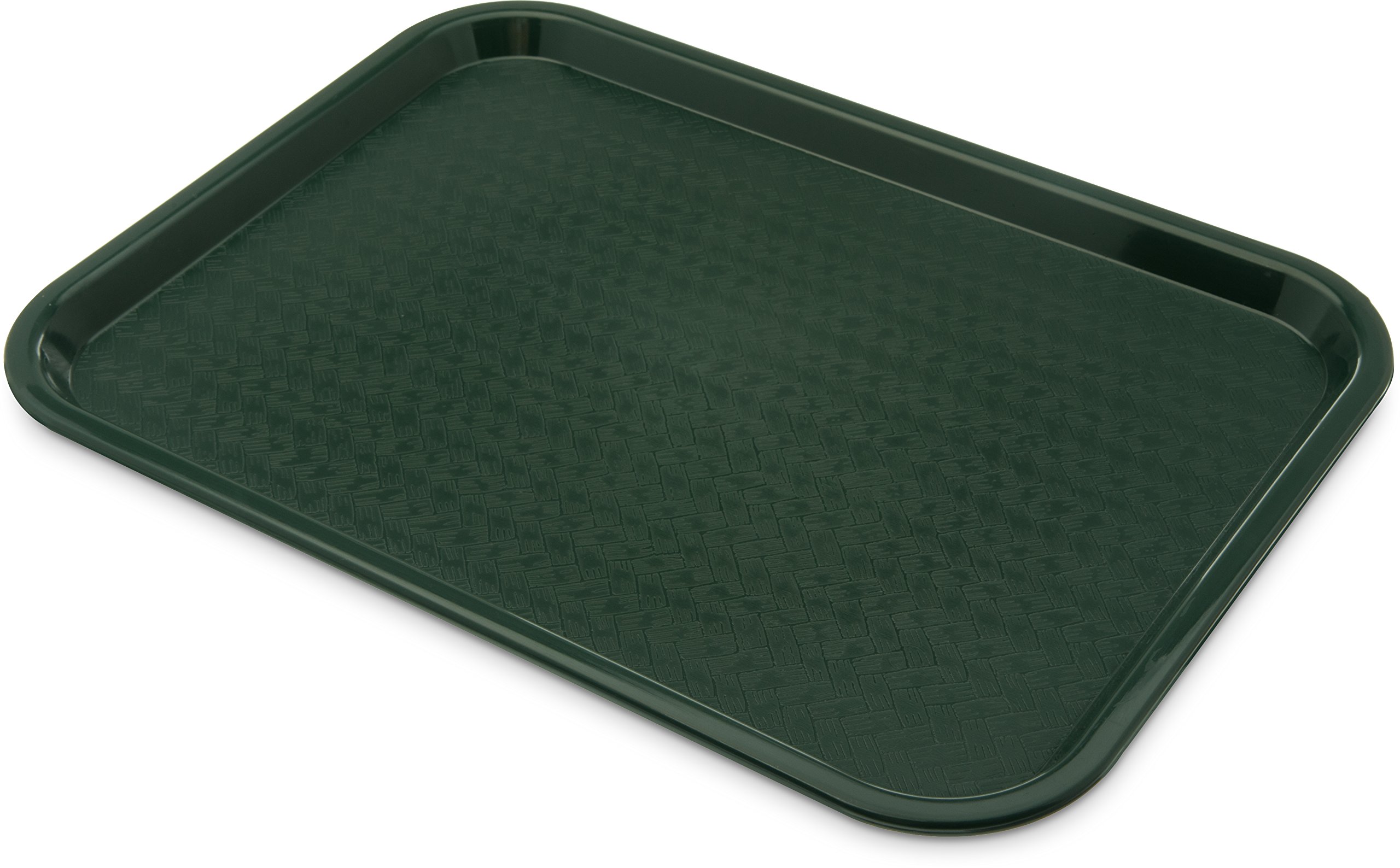 Carlisle FoodService Products CT121608 Café Standard Food Trays Serving, Cafeteria / Fast Food Tray, 12" x 16", Forest Green