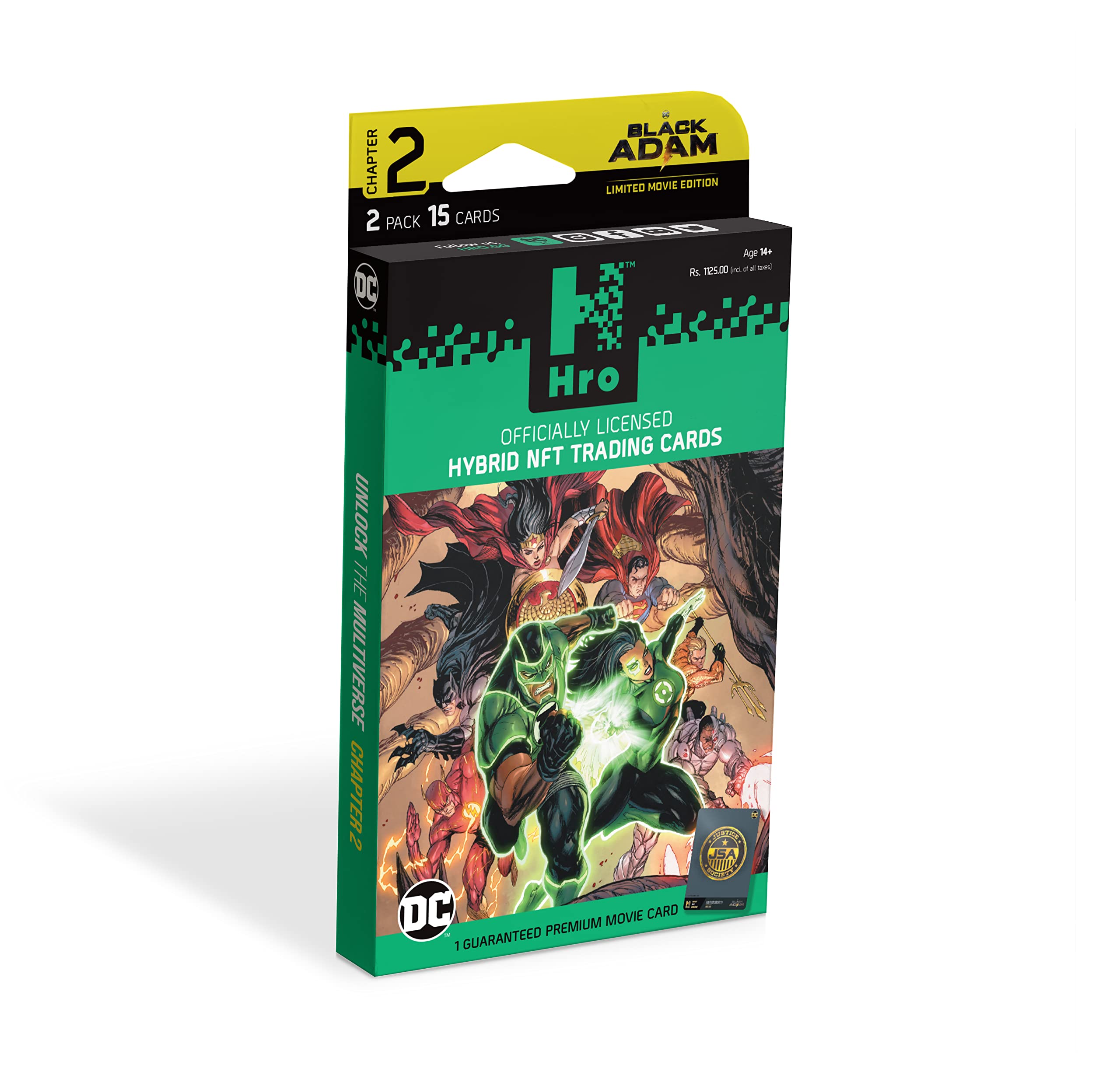 DC |Hro Officially Licenced Hybrid NFT Trading Cards |Chapter 2: 2-Pack Premium Booster Box, 15 Cards