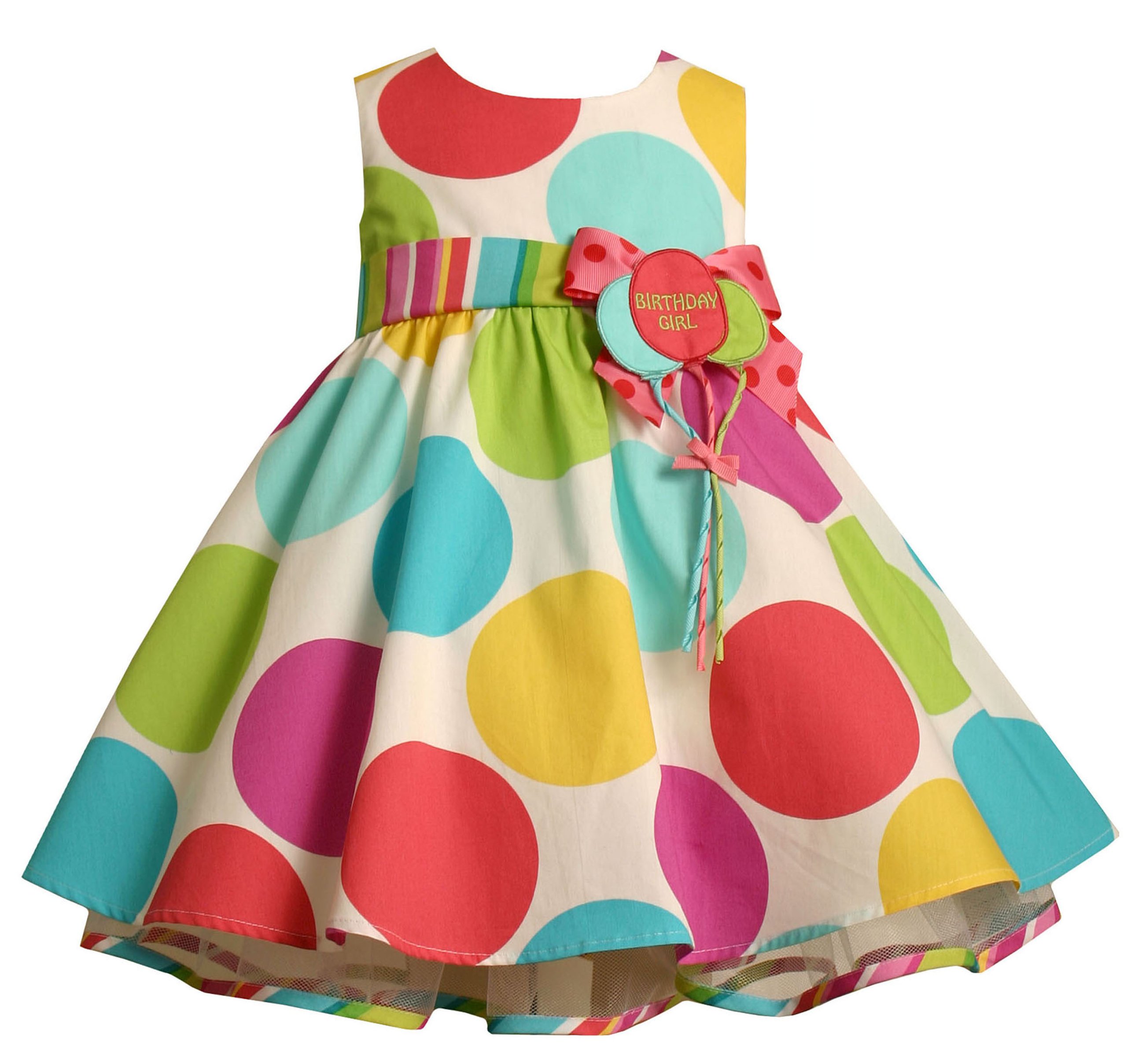 Bonnie JeanBonnie Baby Large Dots Birthday Dress with Headband