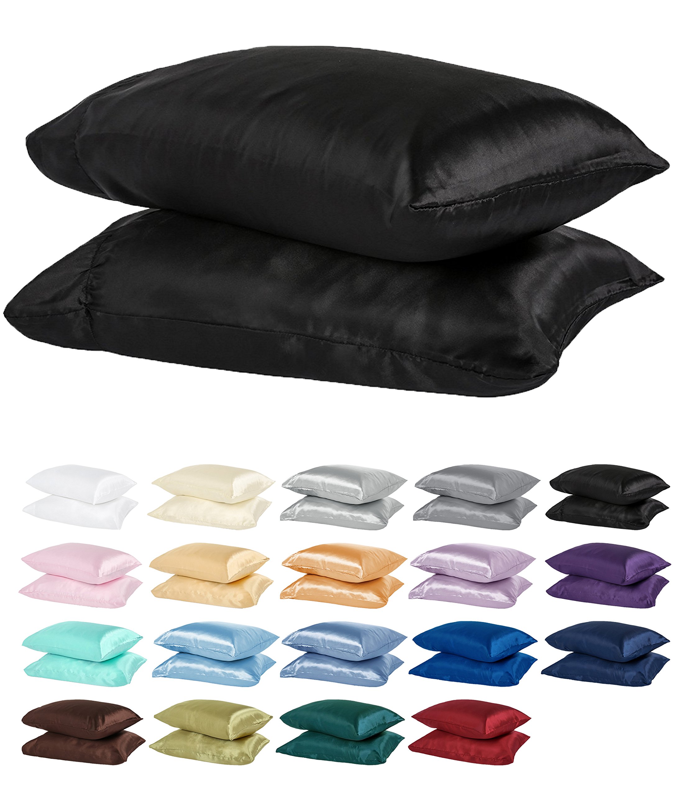 Silky Soft Satin Pillowcase Pair