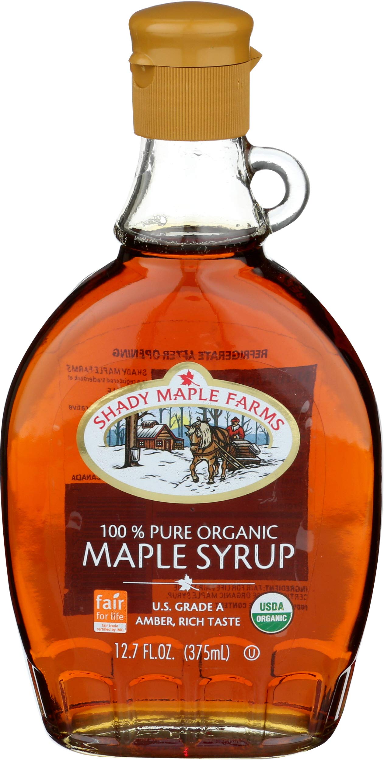 Shady Maple Farm Syrup, Rich Taste Organic, 12.7 oz