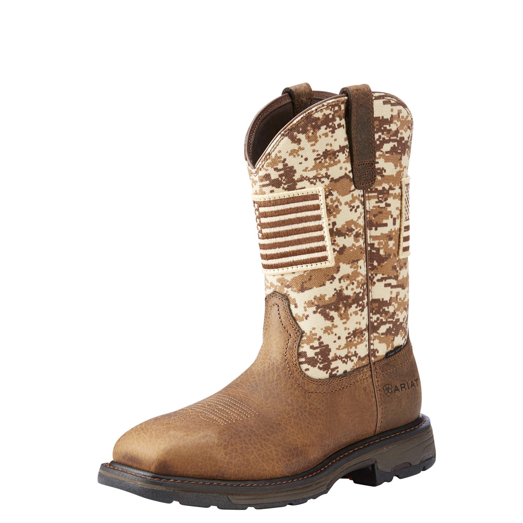 ARIAT Work Men's MNS Workhog Patriot St Earth/Sand Camo Construction Boot