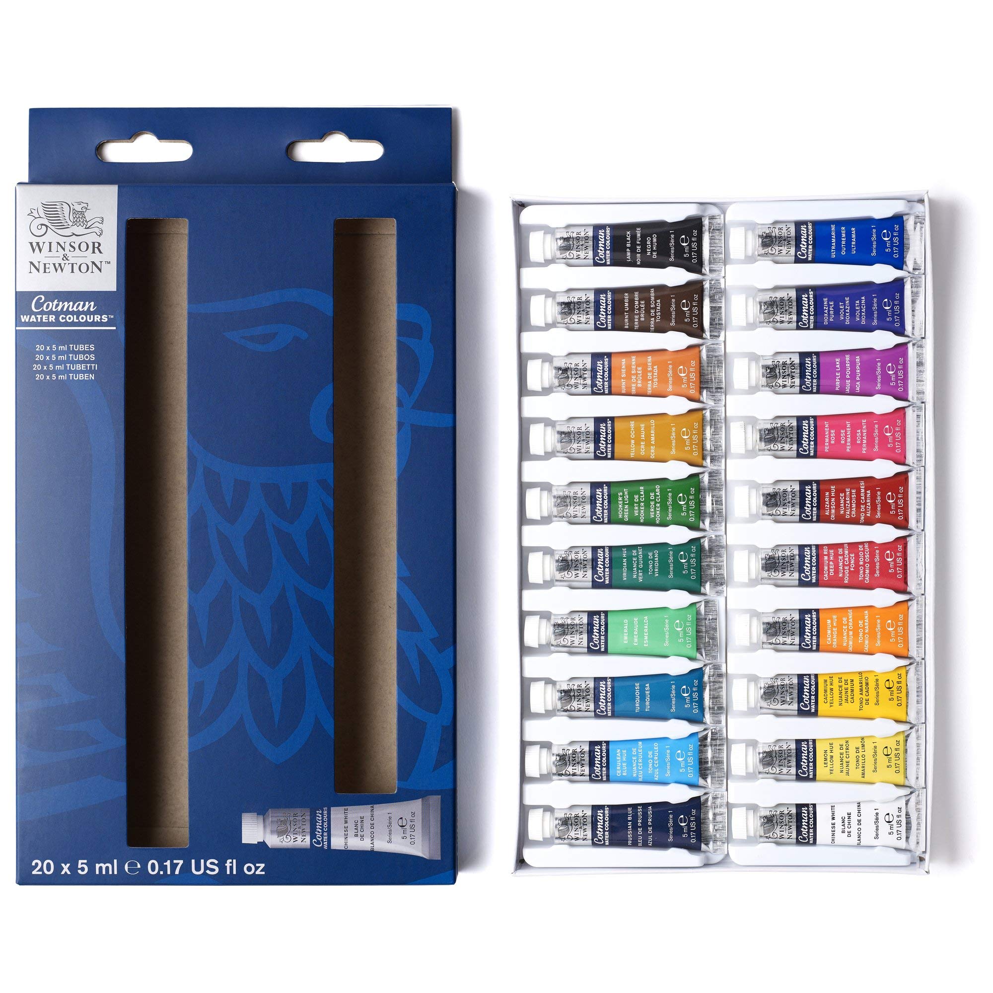 Winsor & NewtonCotman Watercolour Set, 5 ml (Pack of 20)