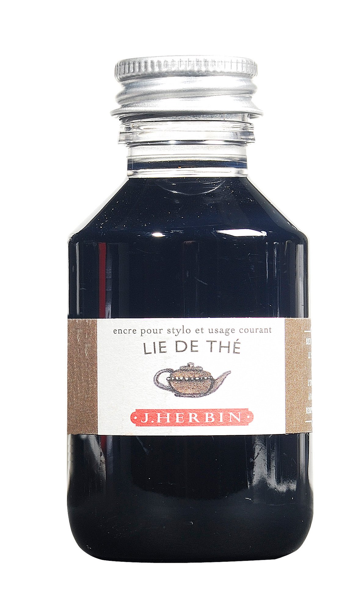 J. Herbin Fountain Pen Ink - 100 ml Bottled - Lie de The