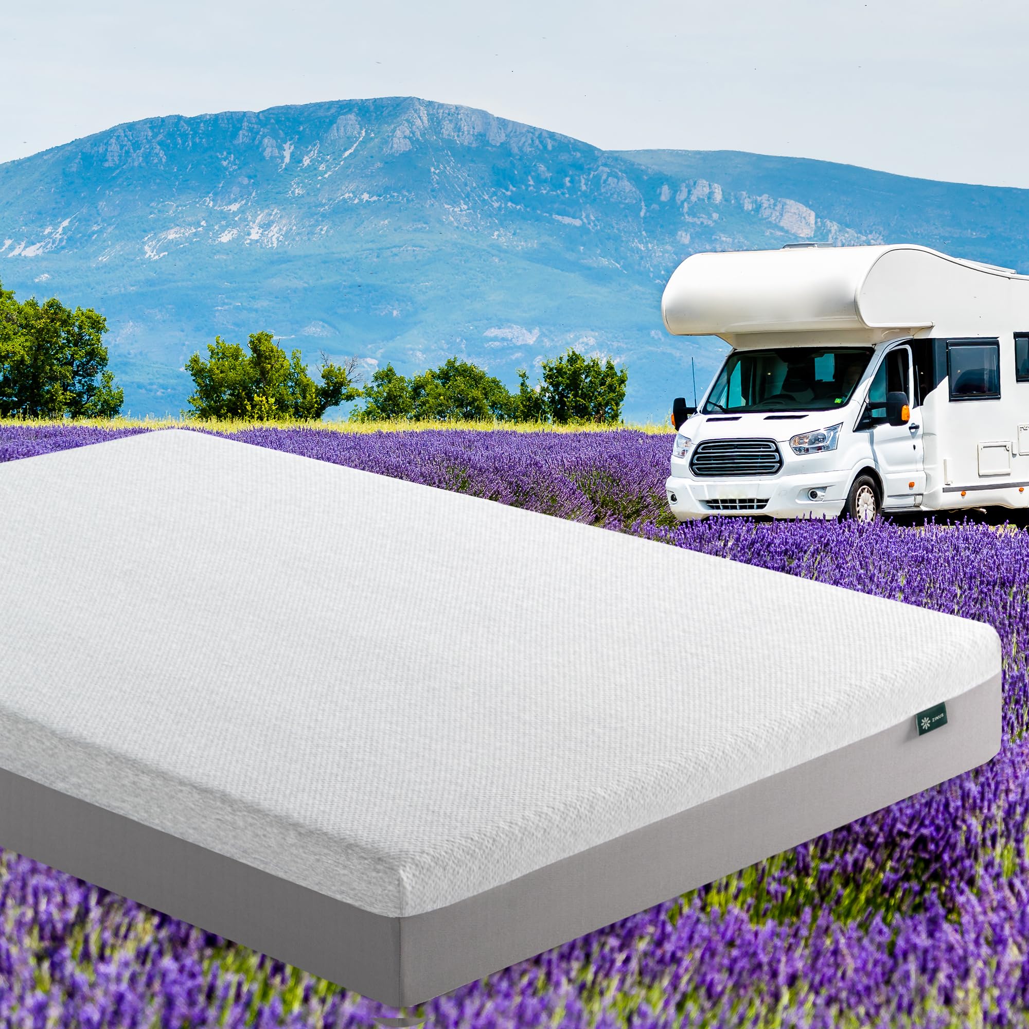 Zinus8 Inch Ultima RV Memory Foam Mattress [New Version], Short Queen, Fiberglass Free, Medium Firm Feel, Breathable Memory Foam, Certified Safe Foams & Fabric, Mattress in A Box